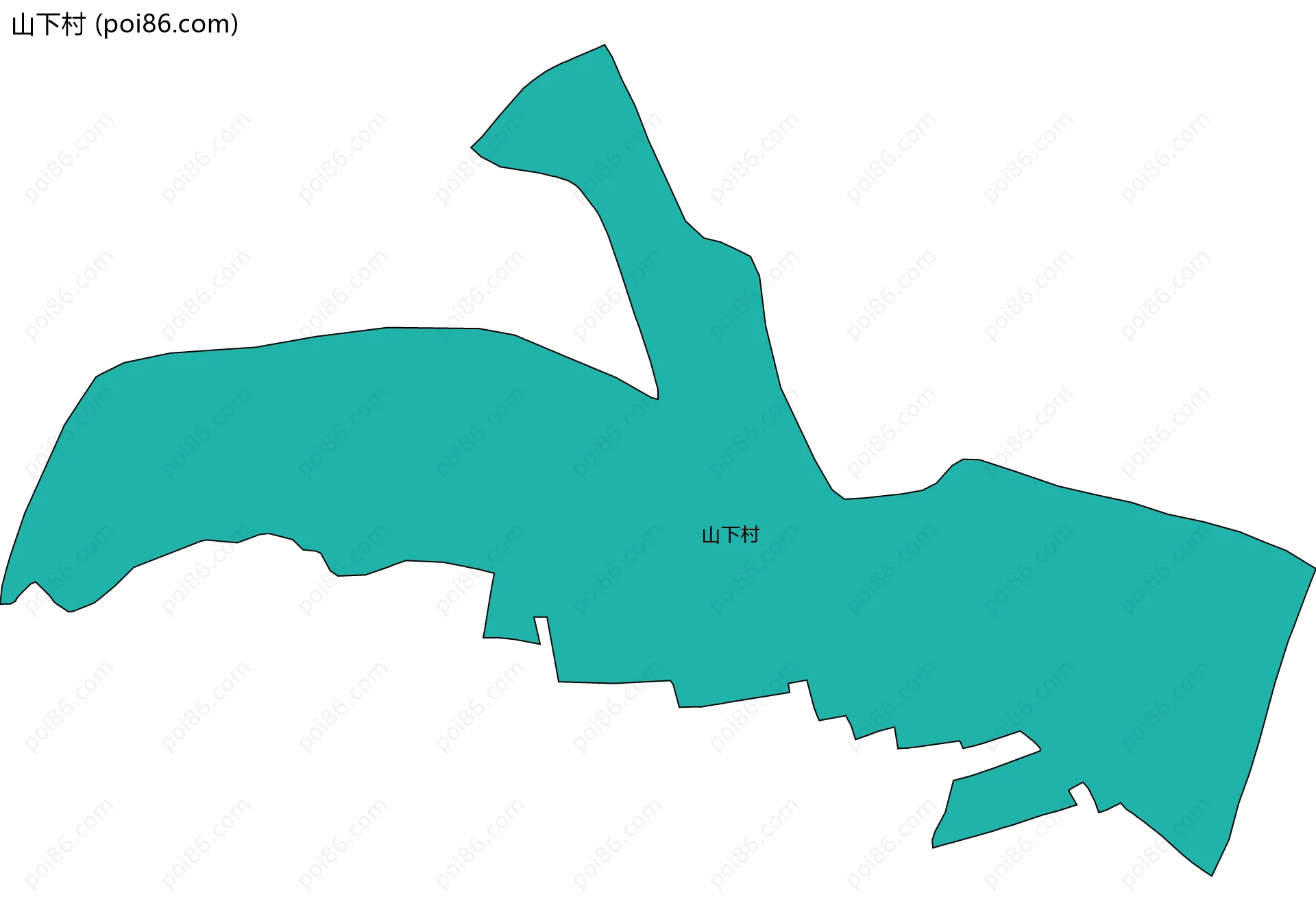 山下村边界地图