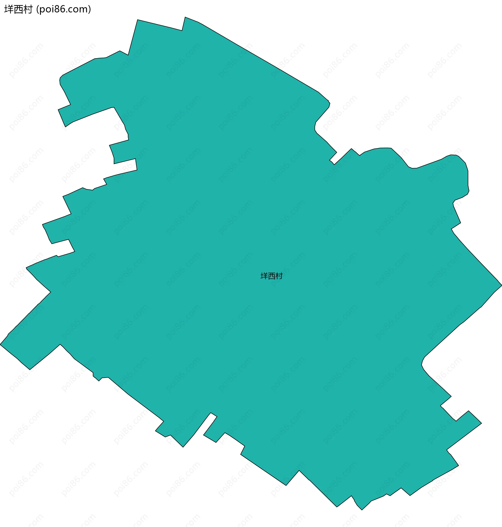垟西村边界地图