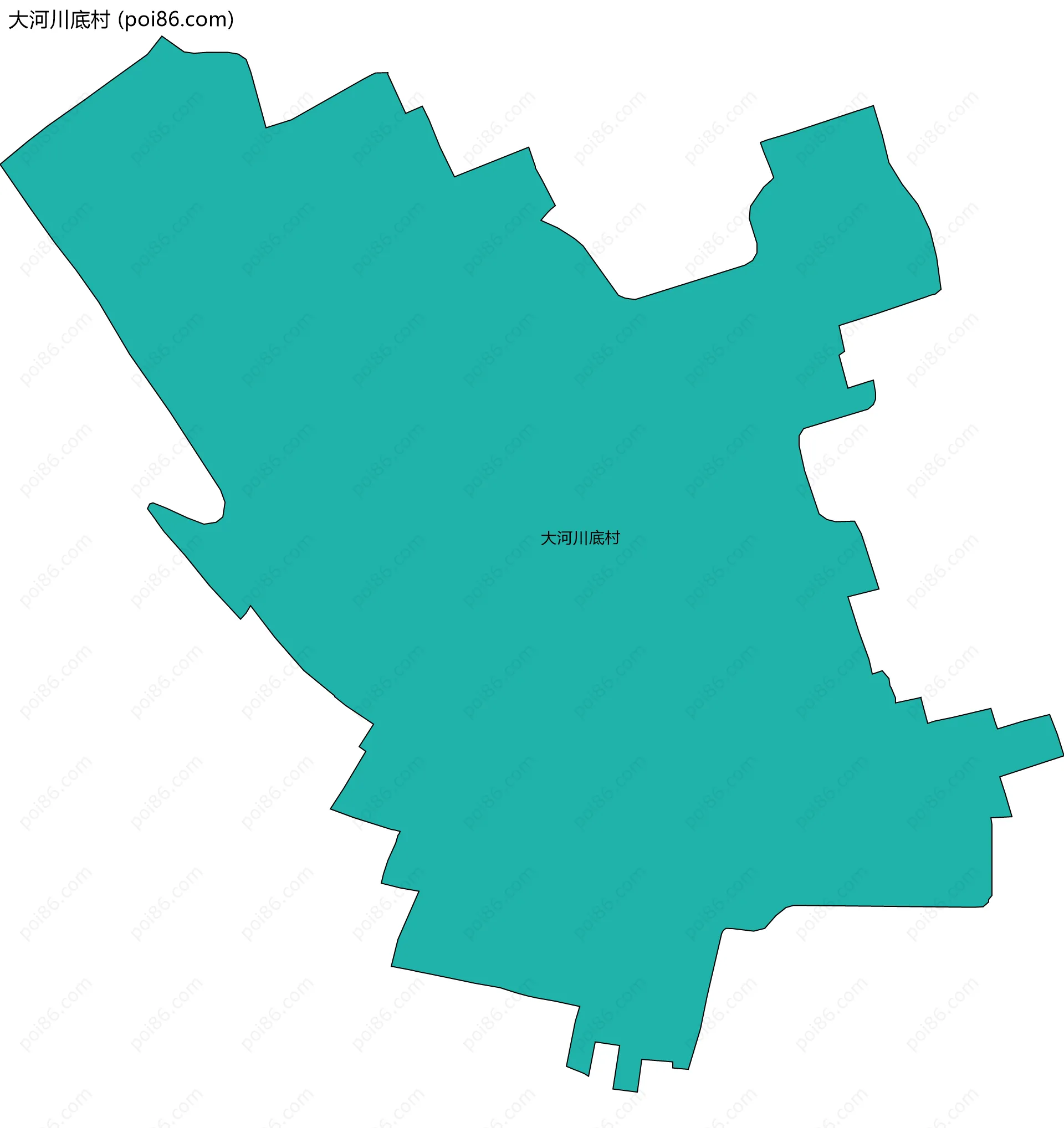 大河川底村边界地图