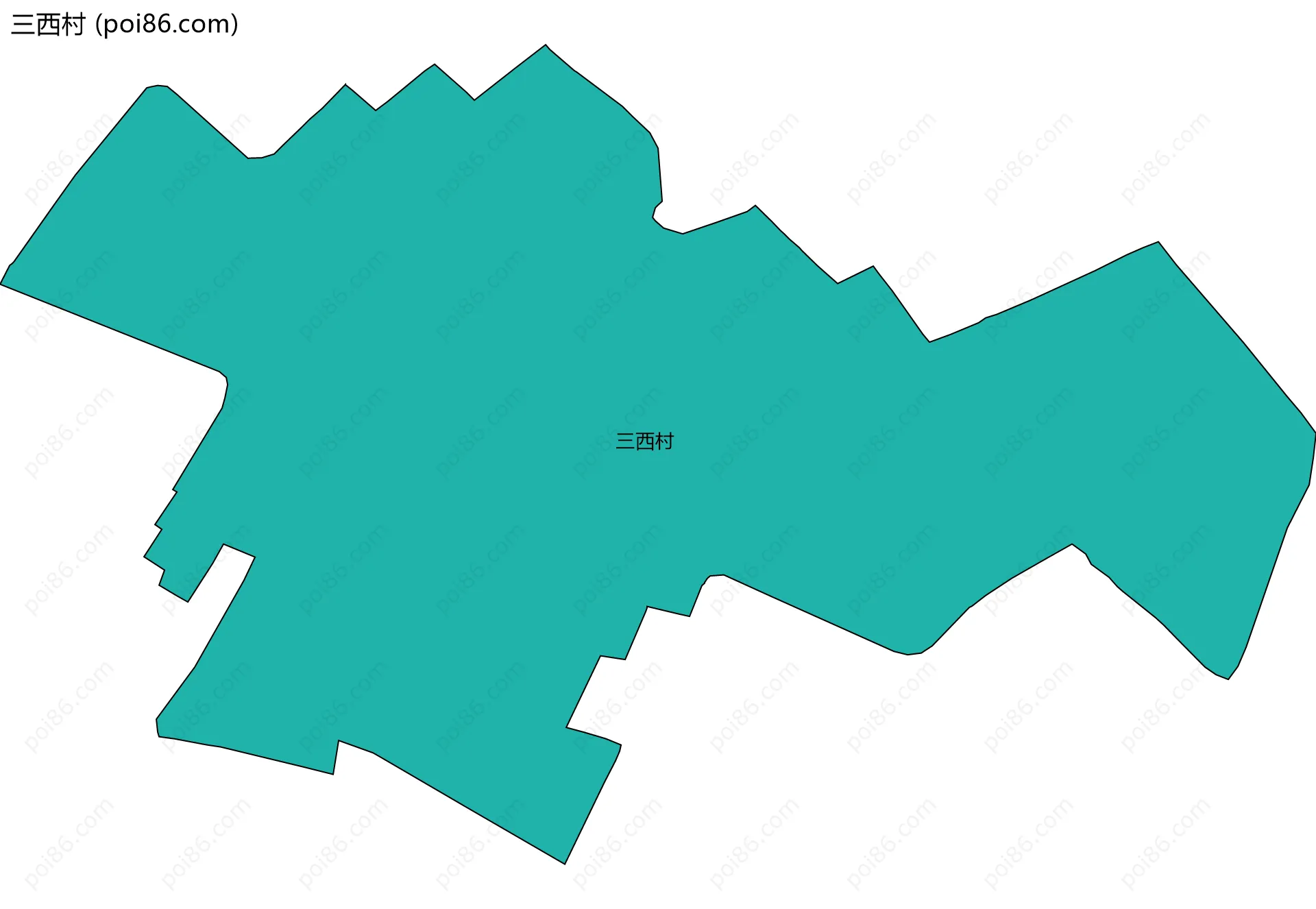 三西村边界地图