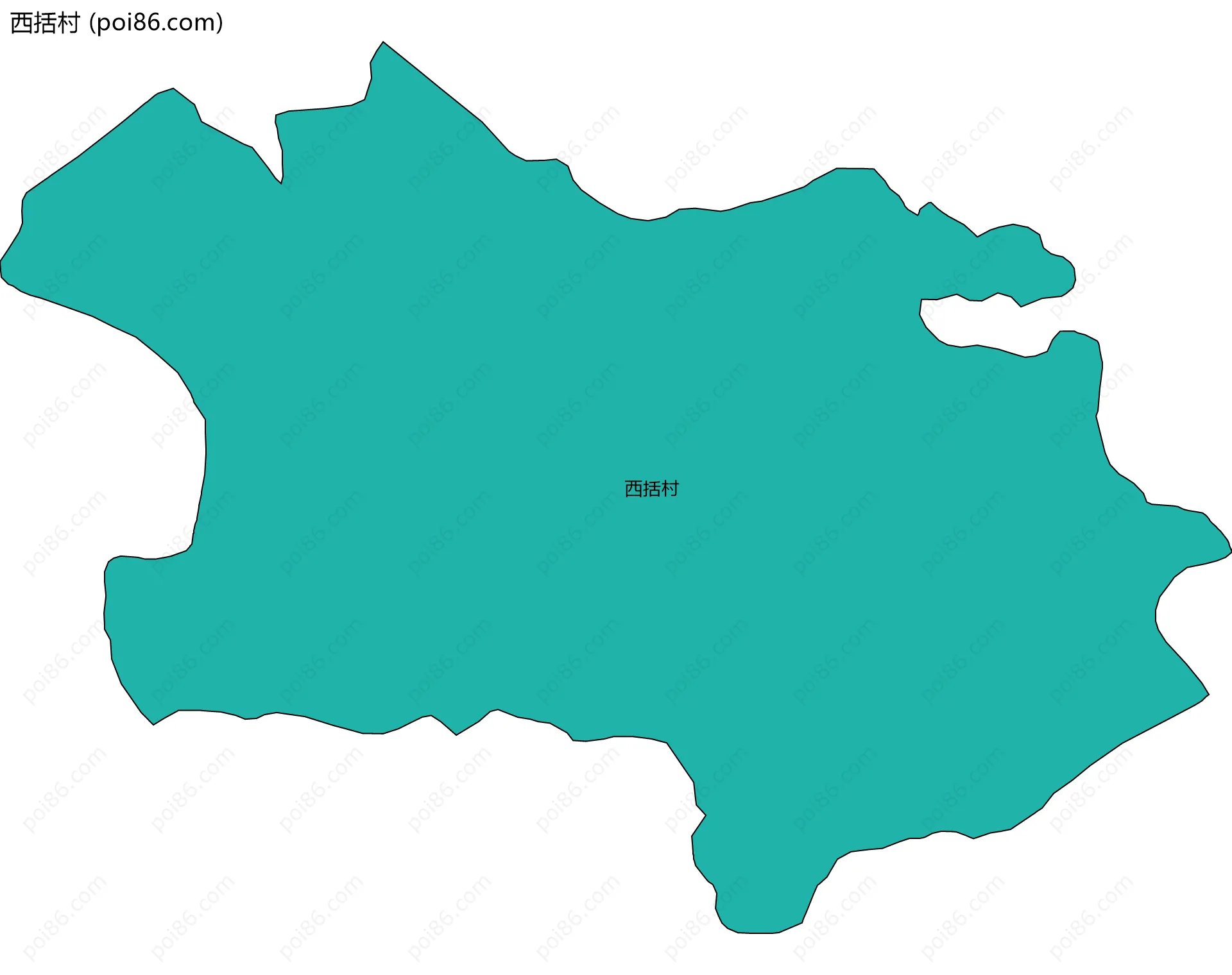 西括村边界地图