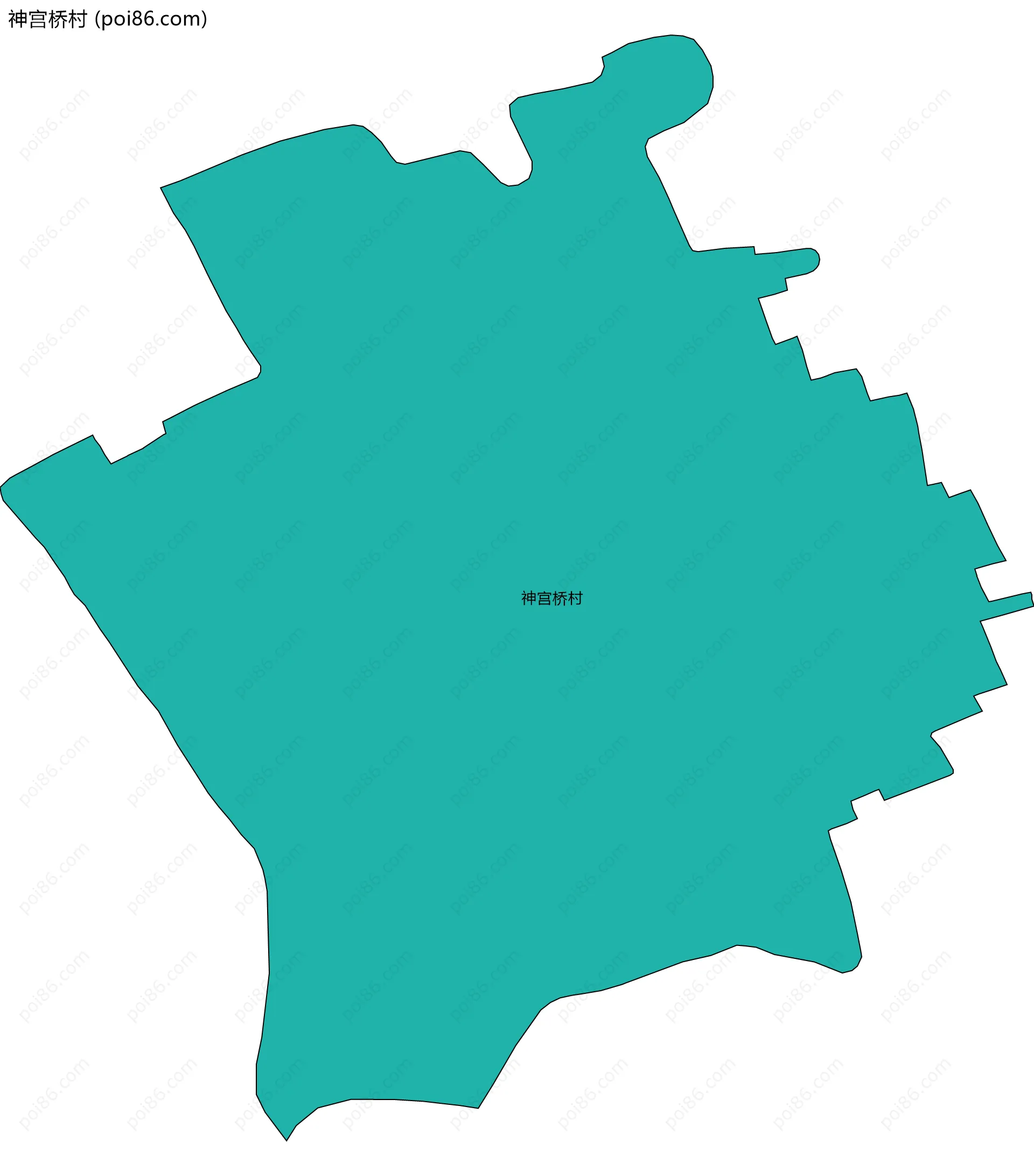 神宫桥村边界地图