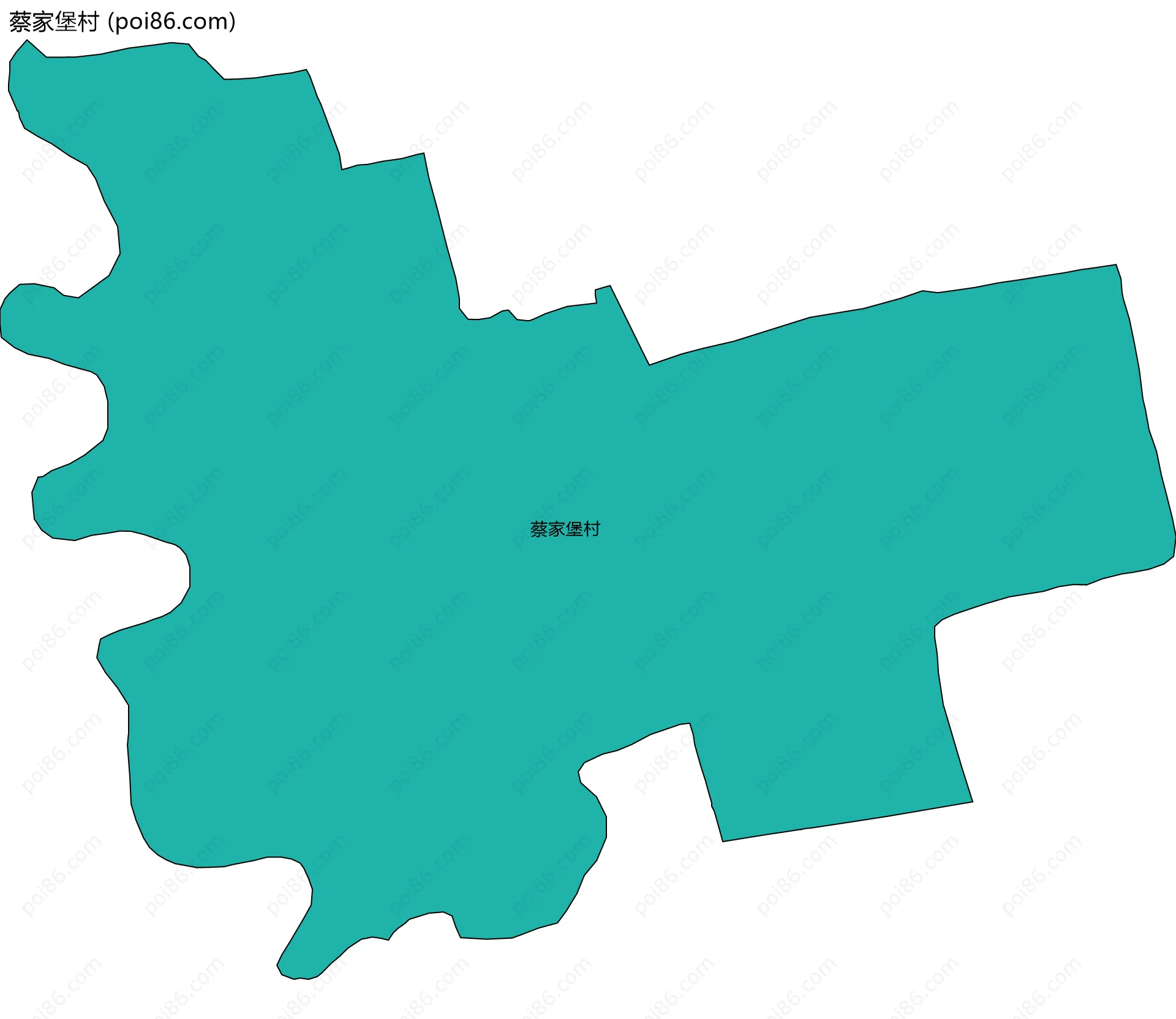 蔡家堡村边界地图