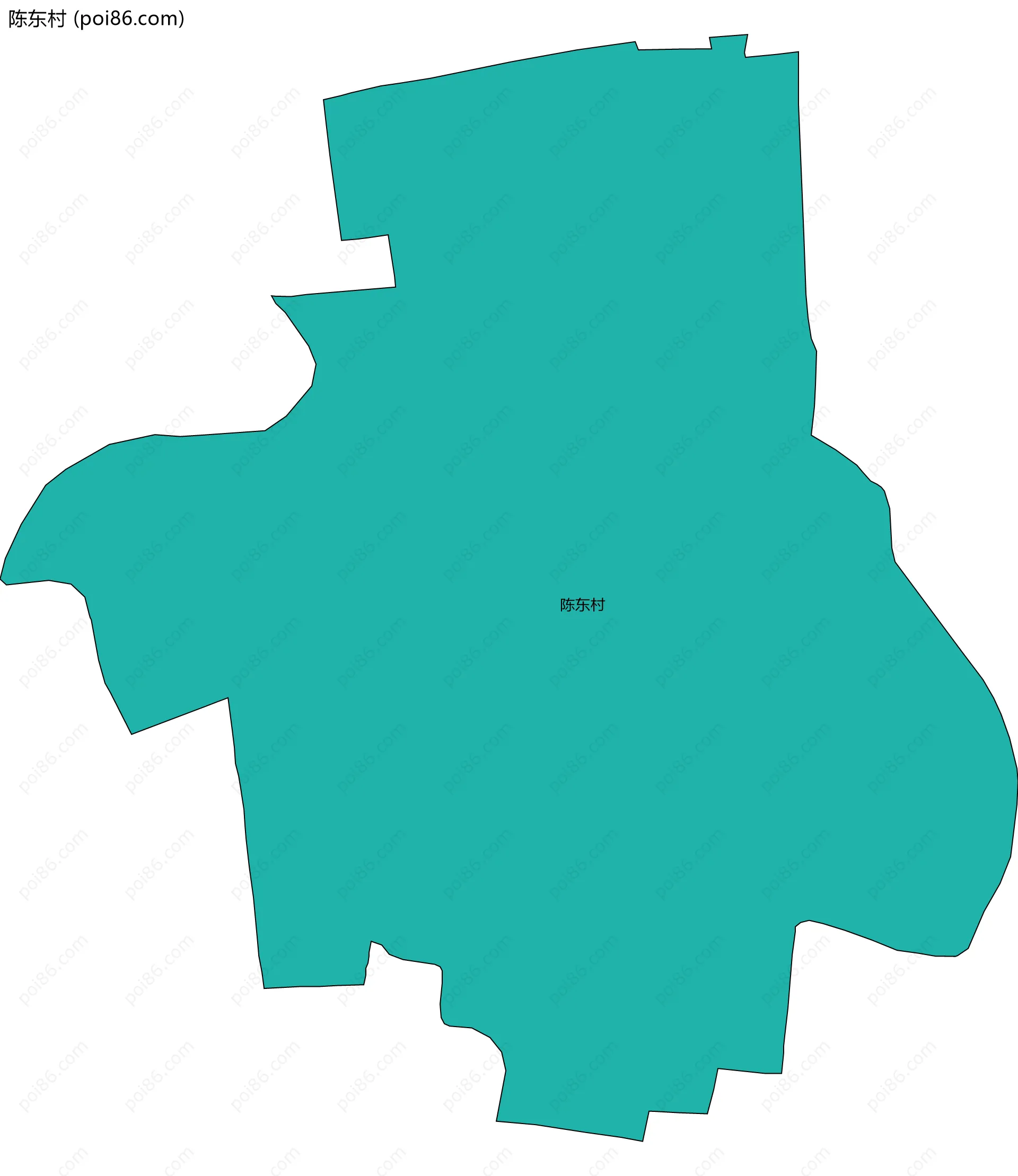 陈东村边界地图
