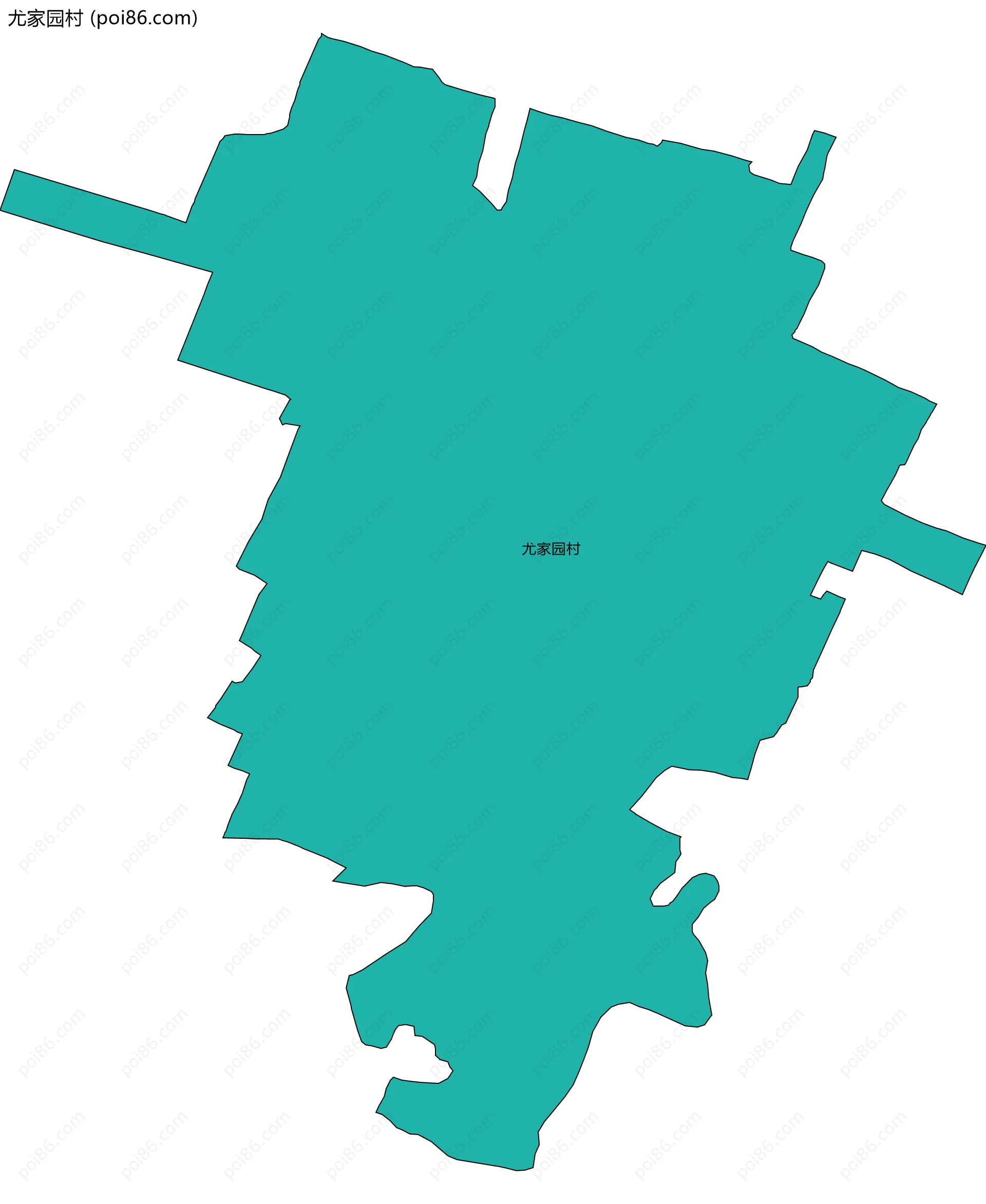 尤家园村边界地图