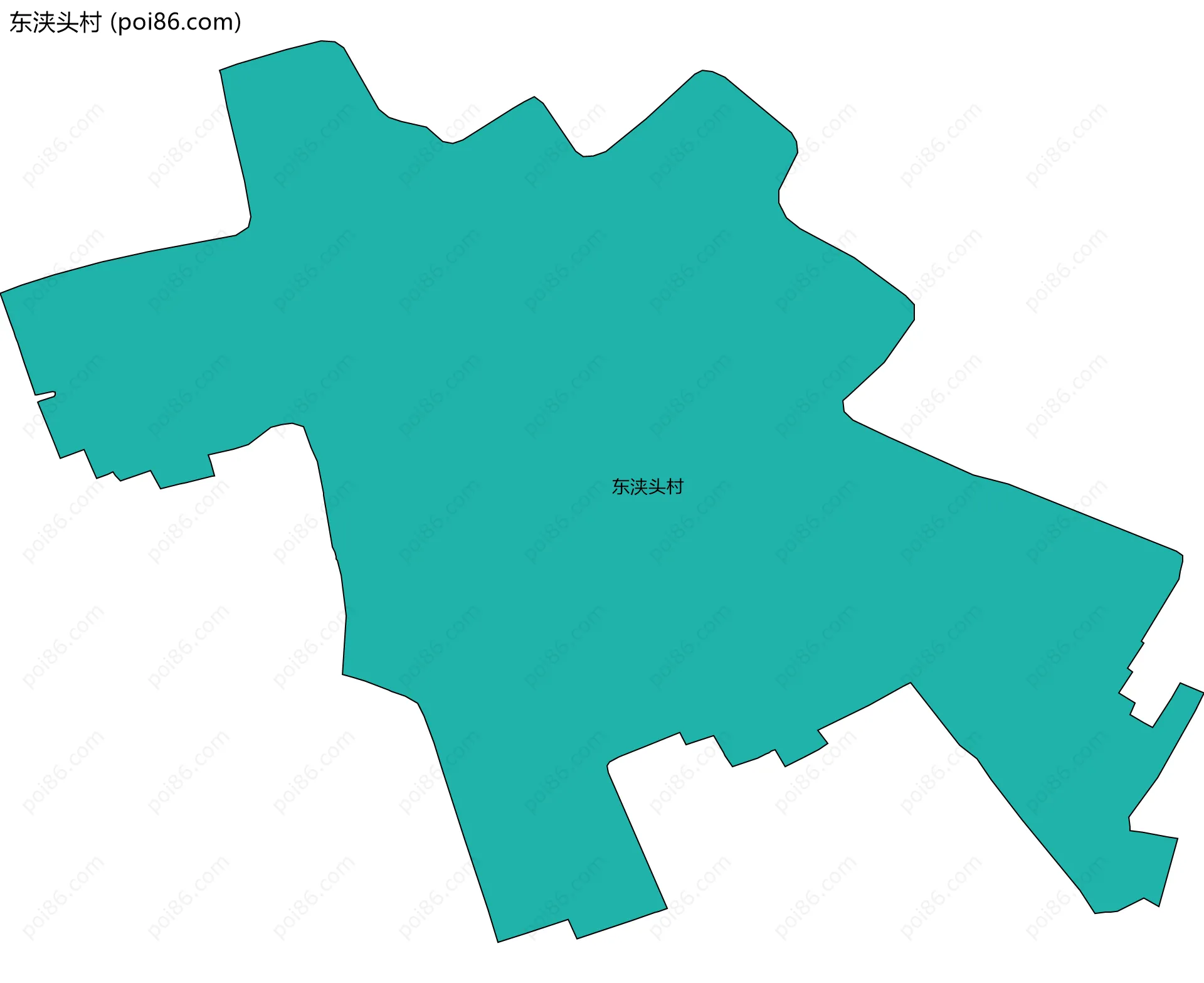 东浃头村边界地图