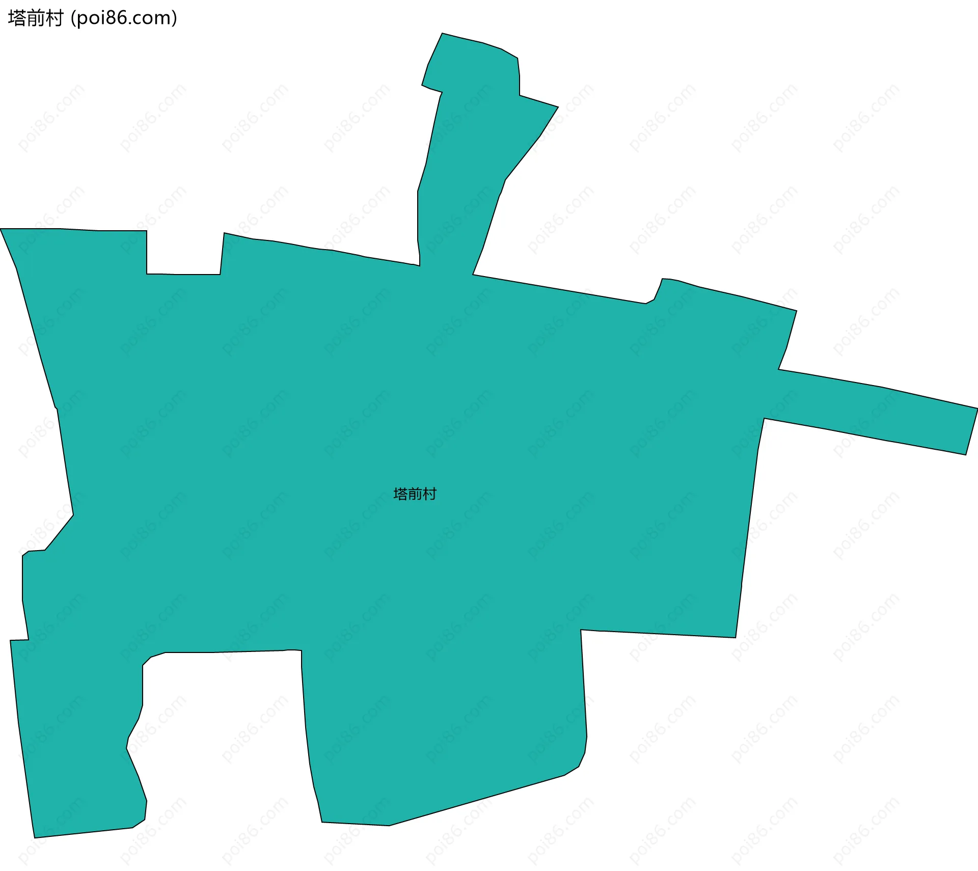 塔前村边界地图