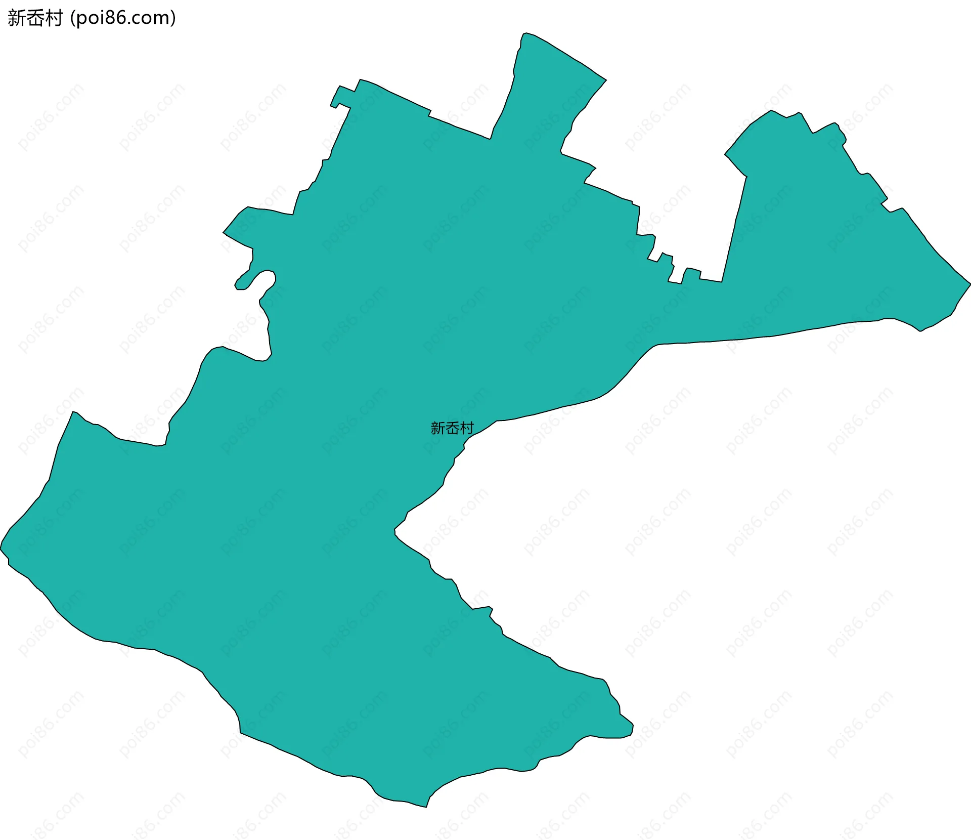 新岙村边界地图