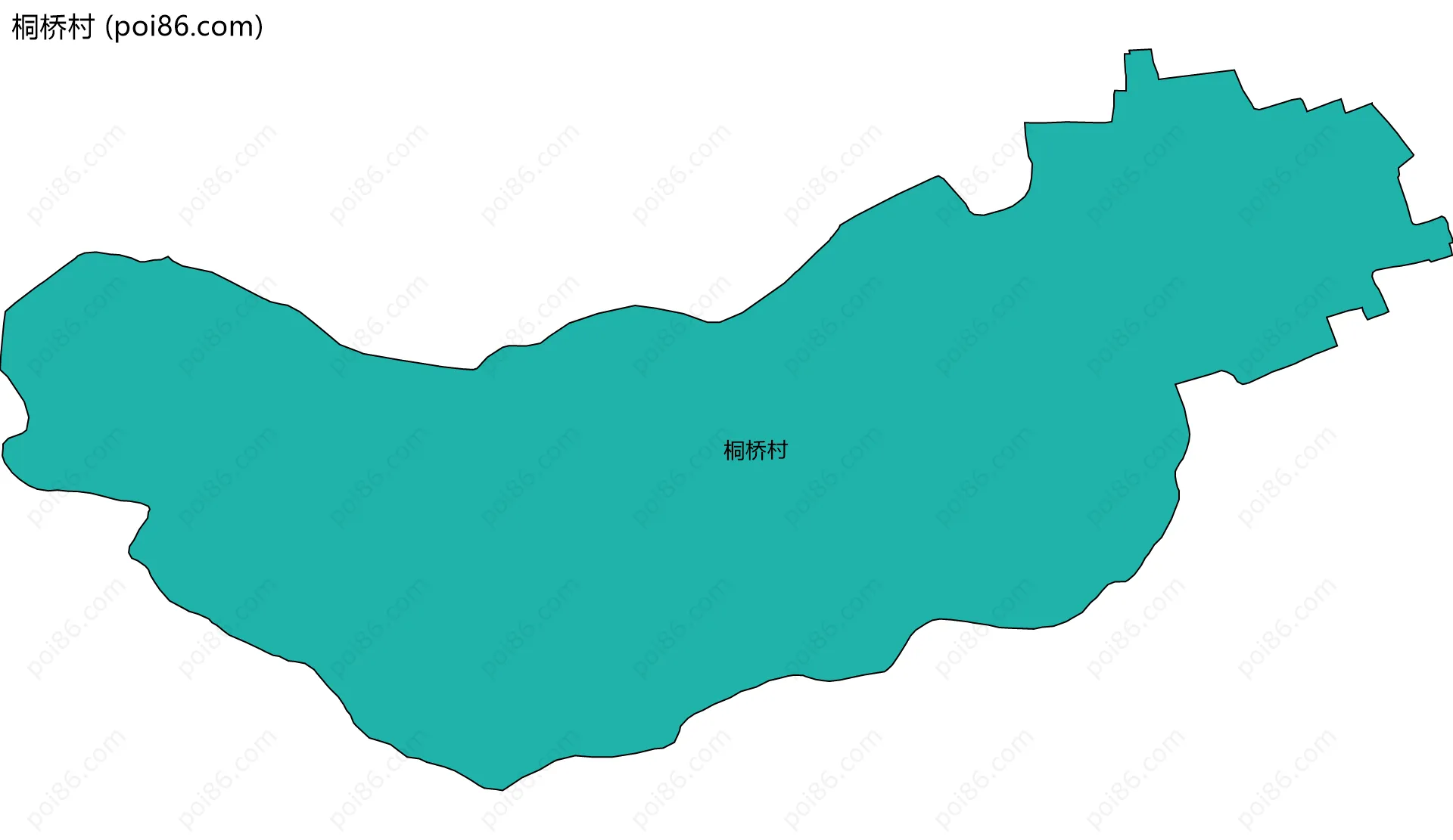 桐桥村边界地图