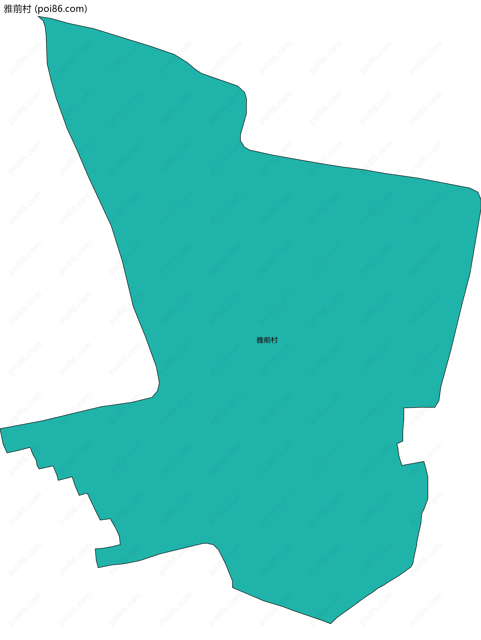 雅前村边界地图