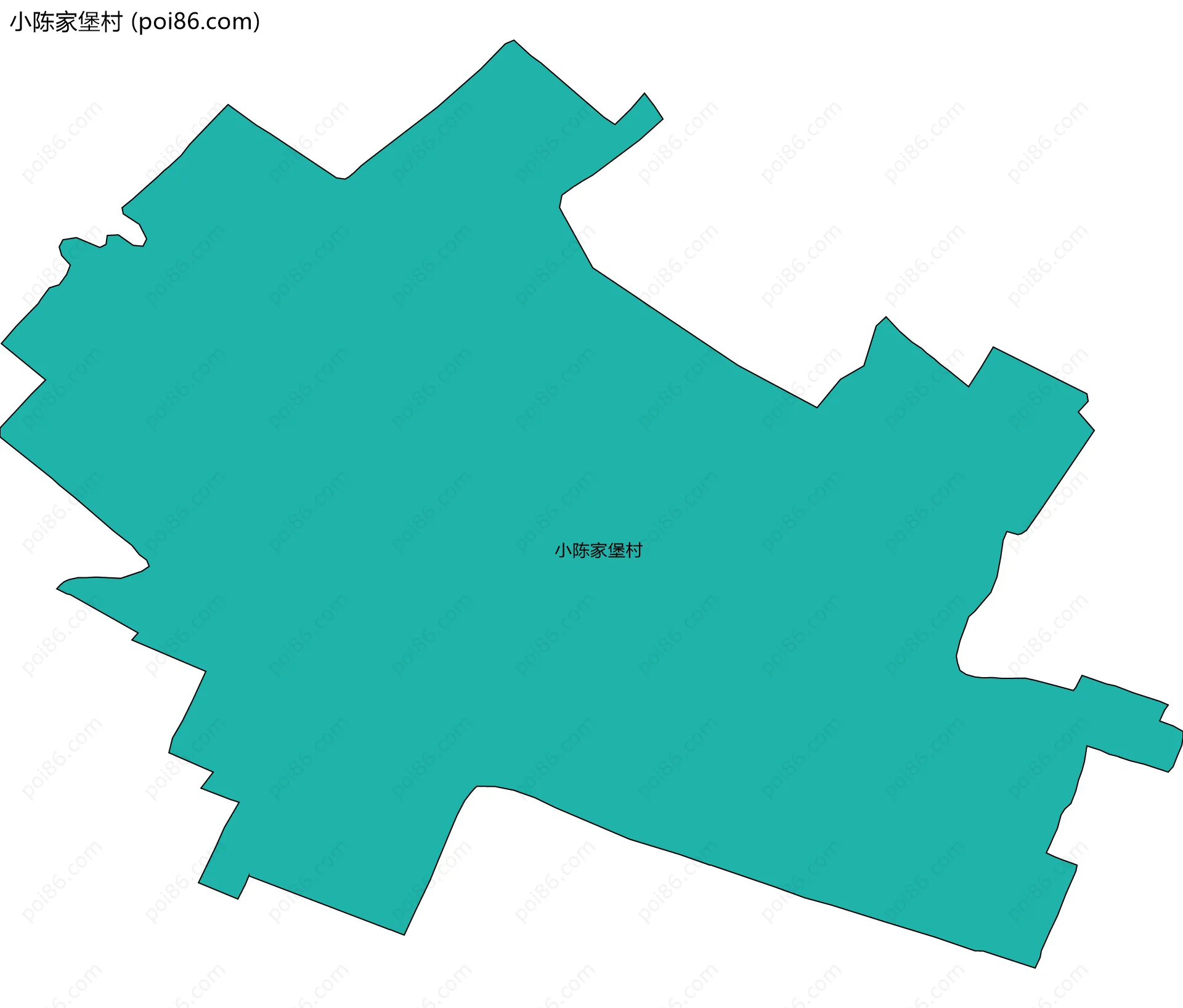 小陈家堡村边界地图