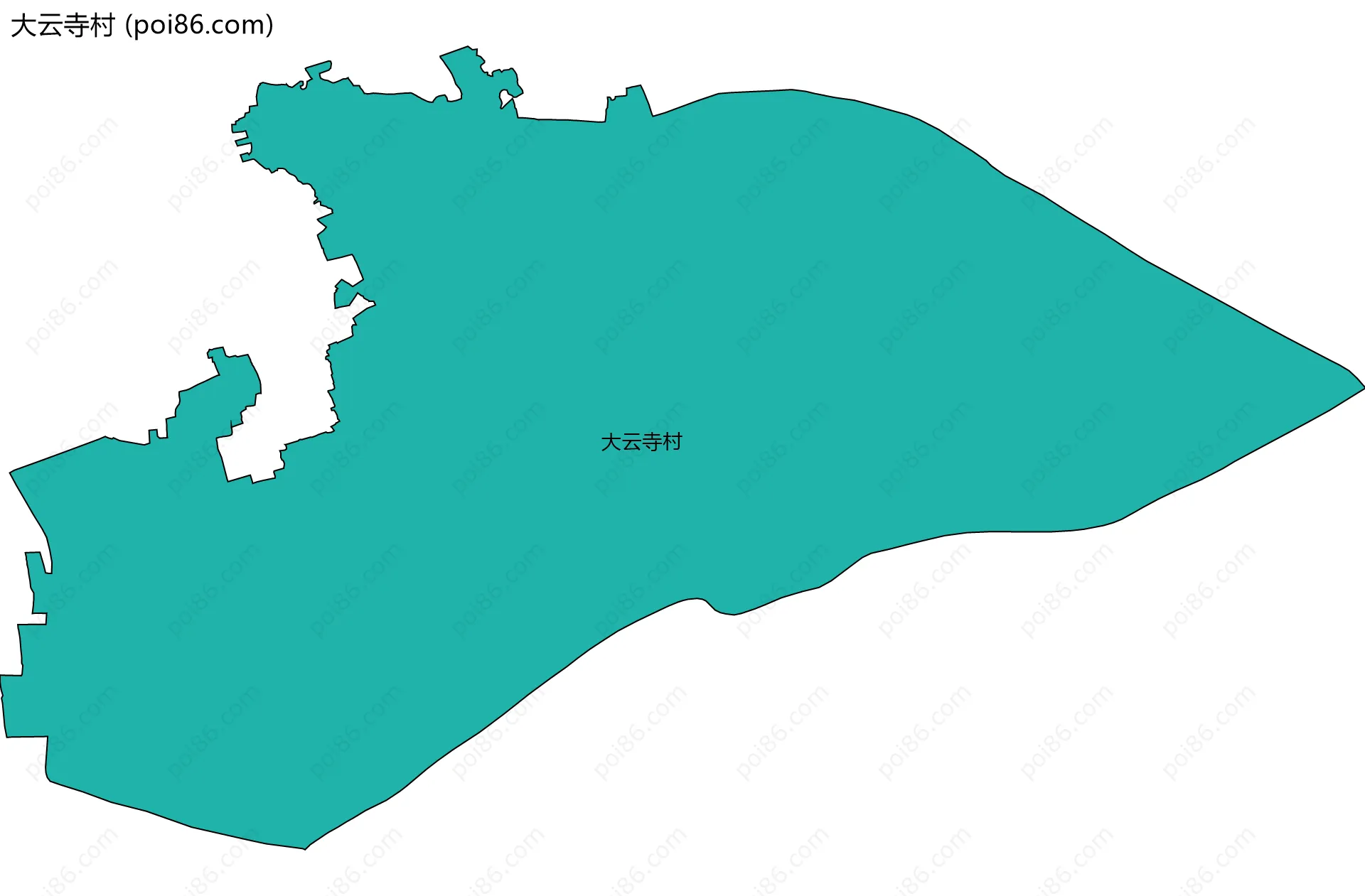 大云寺村边界地图