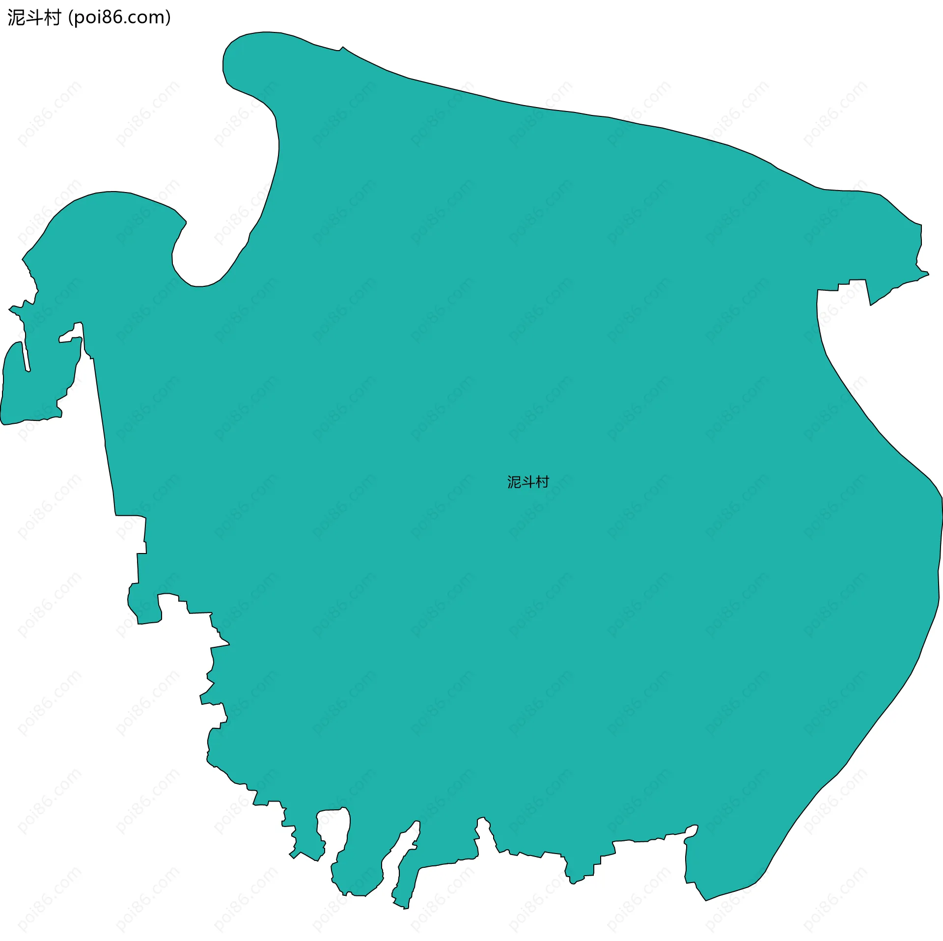 泥斗村边界地图