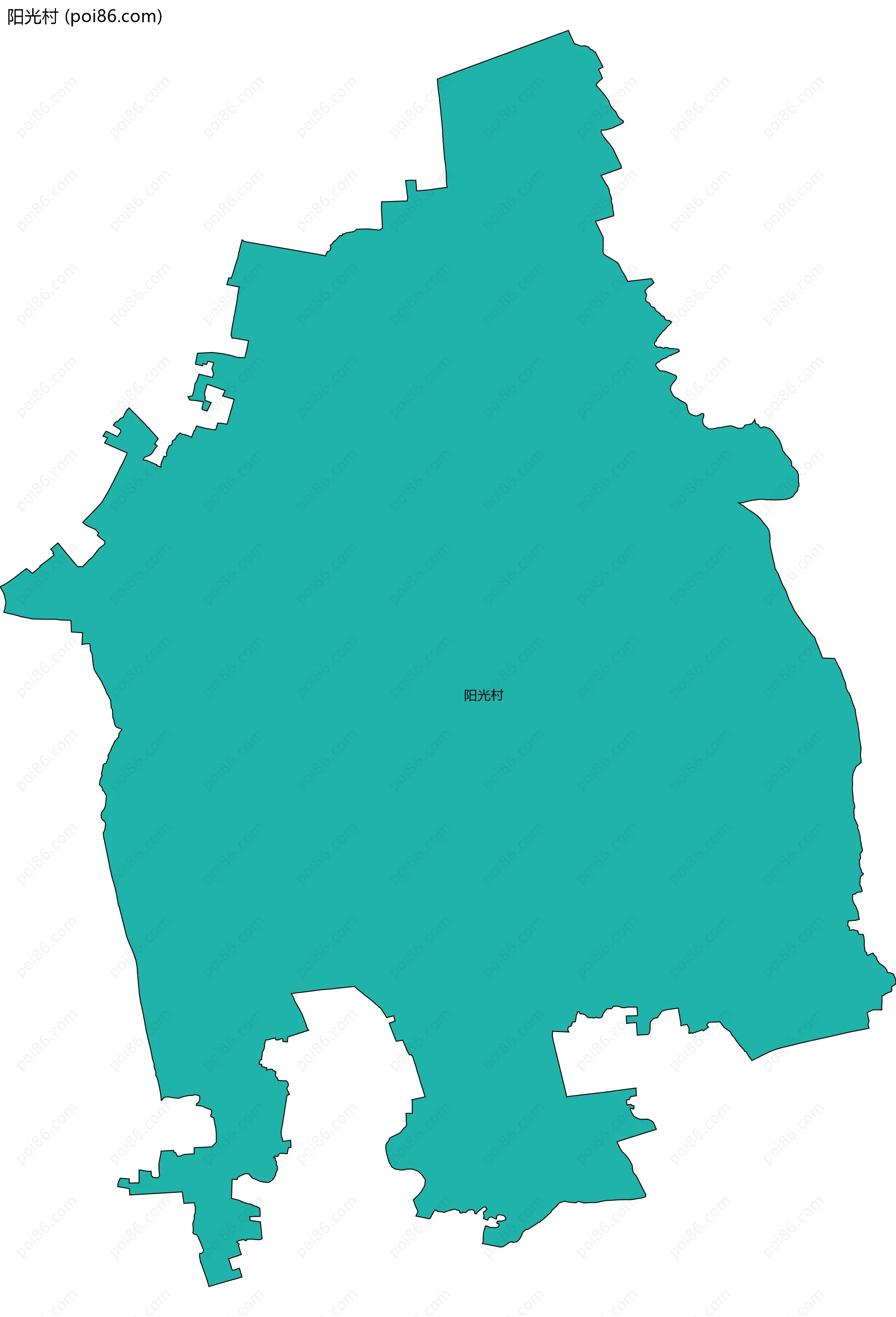 阳光村边界地图