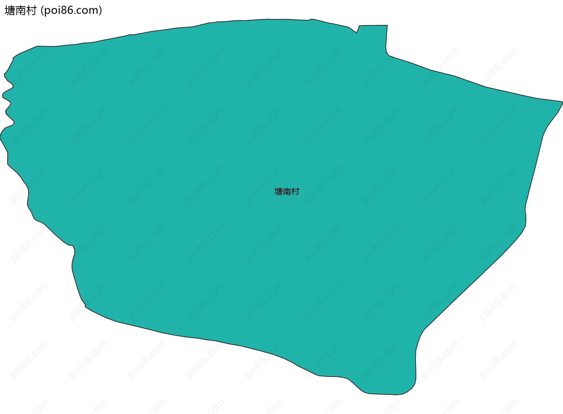 塘南村边界地图