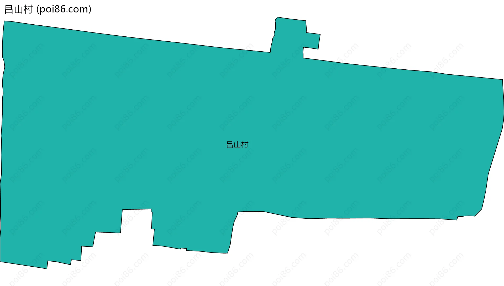 吕山村边界地图