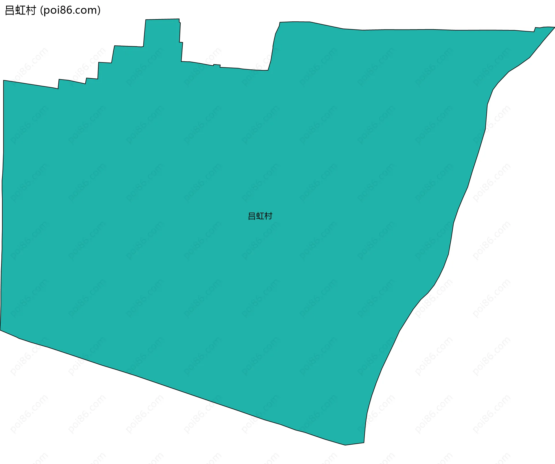 吕虹村边界地图