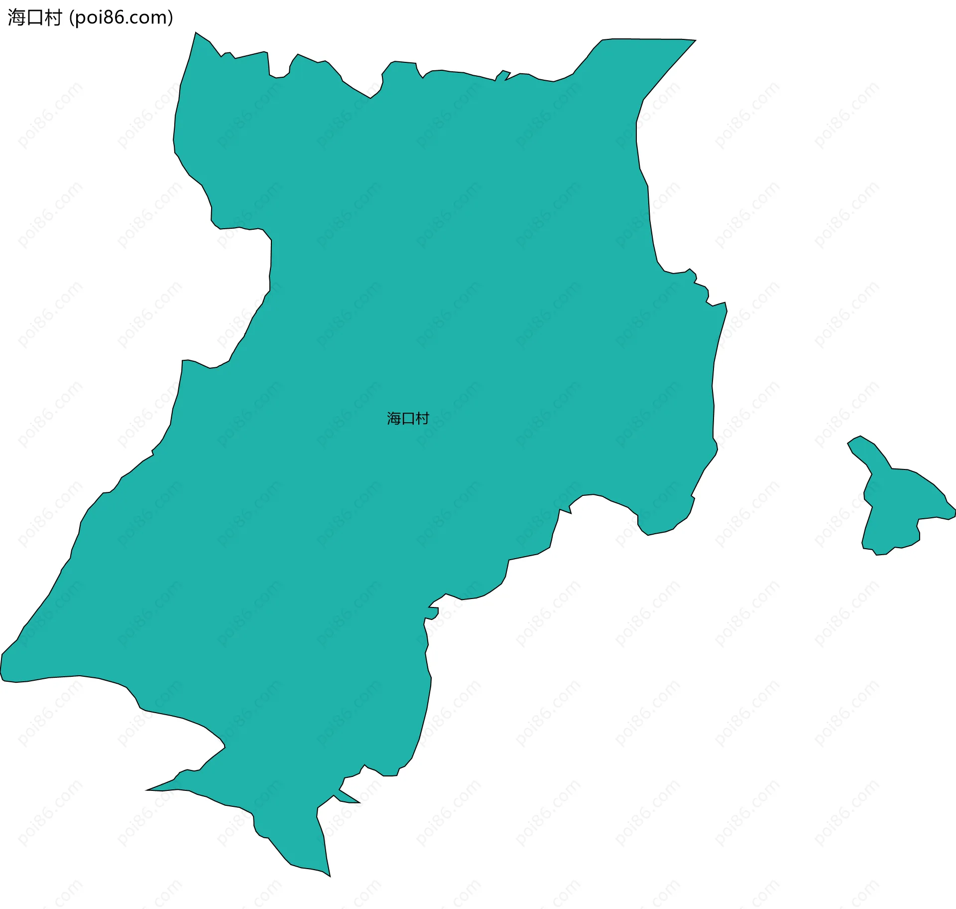 海口村边界地图