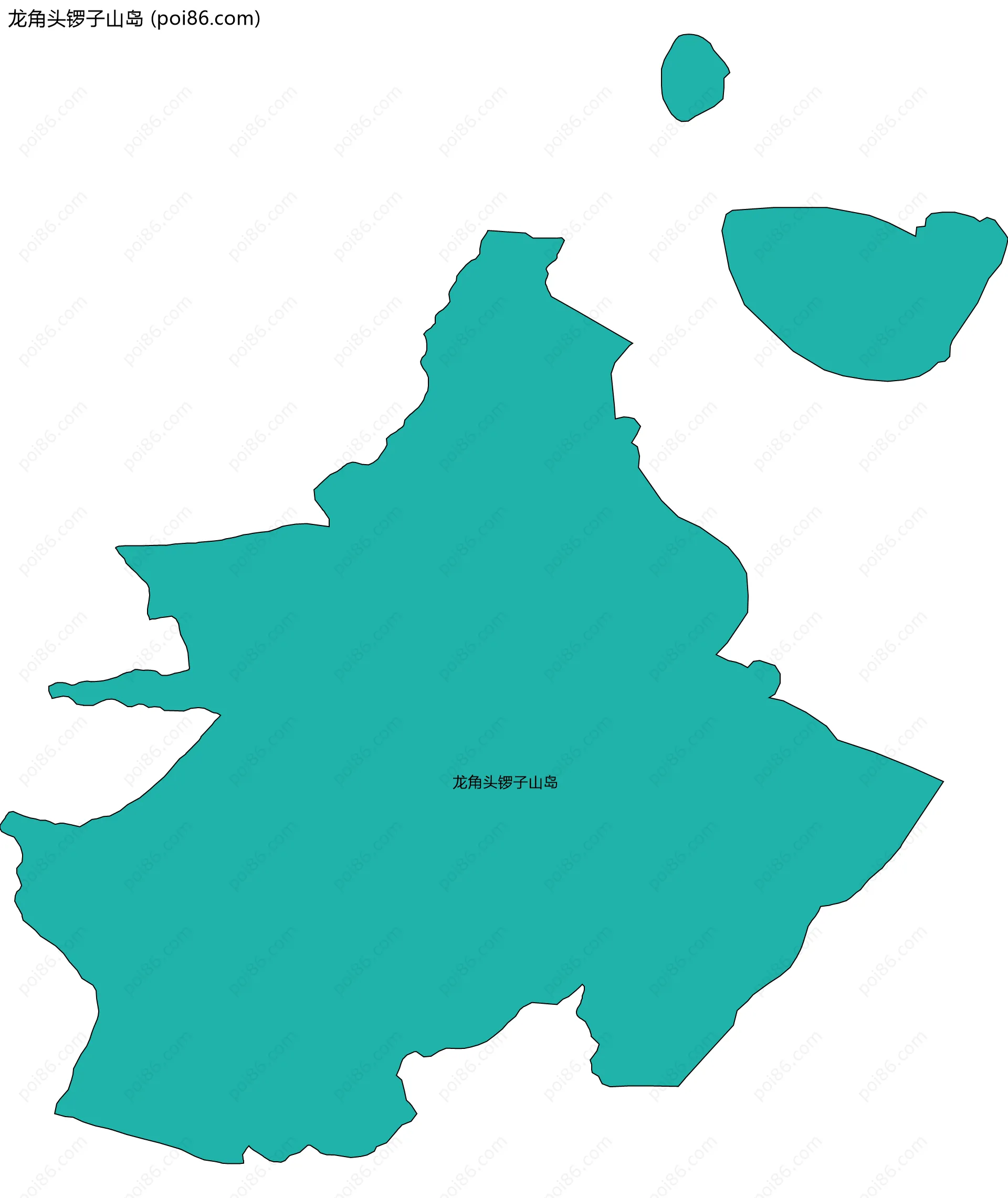 龙角头锣子山岛边界地图