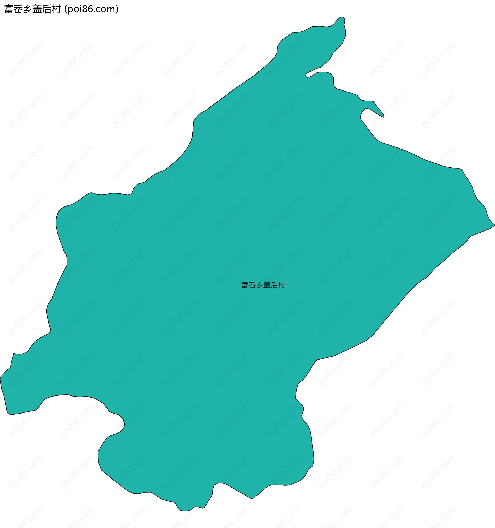 富岙乡盖后村边界地图