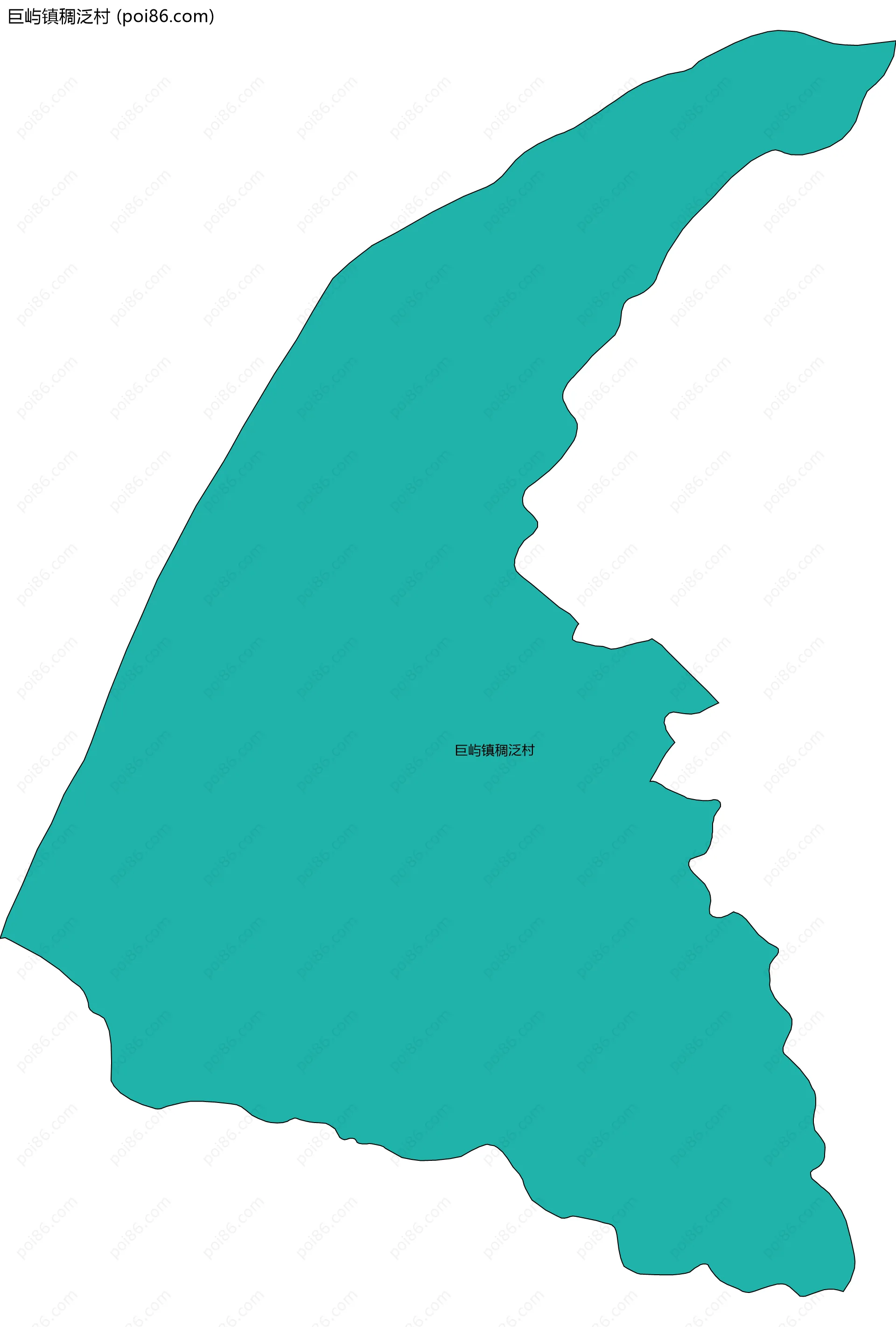 巨屿镇稠泛村边界地图