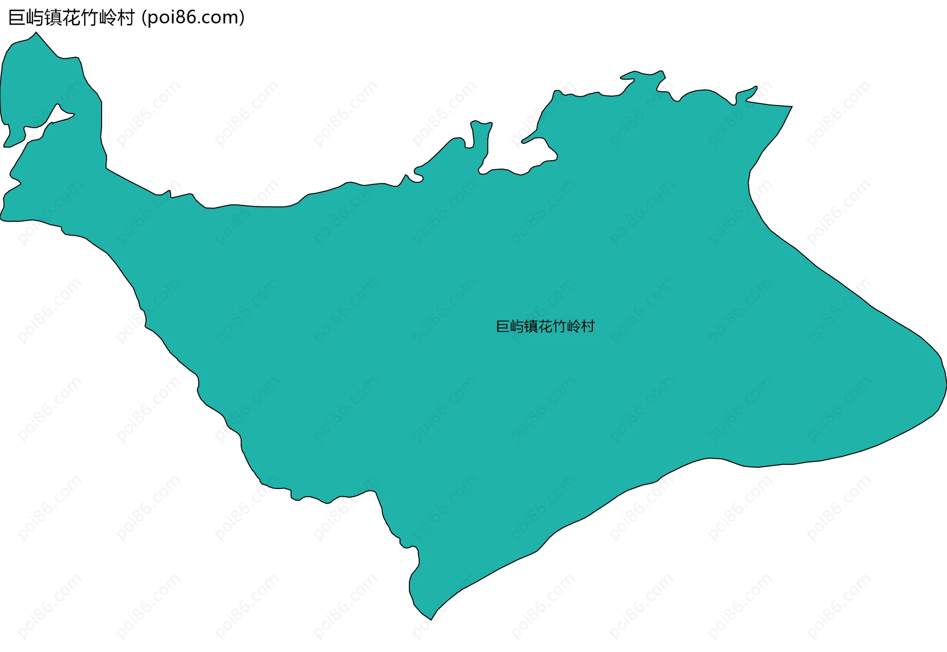 巨屿镇花竹岭村边界地图