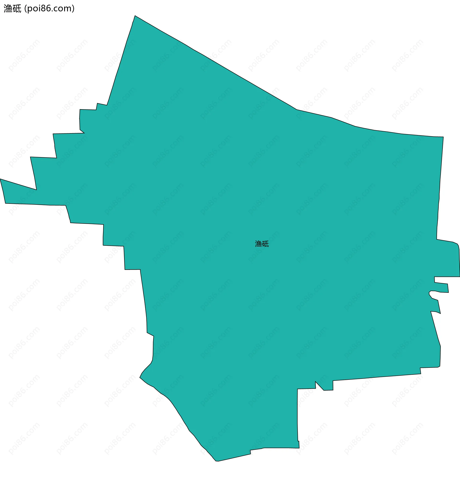 渔砥边界地图