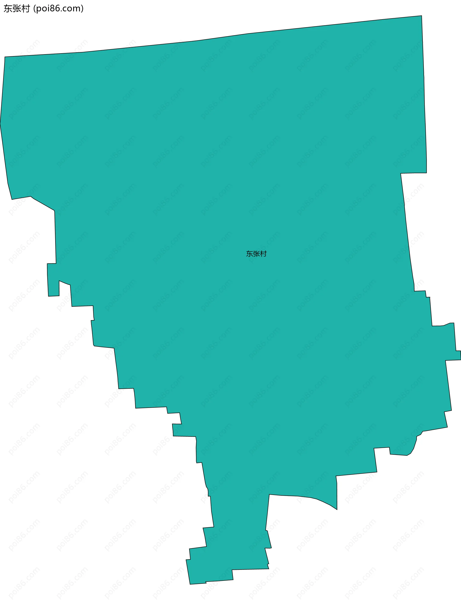 东张村边界地图