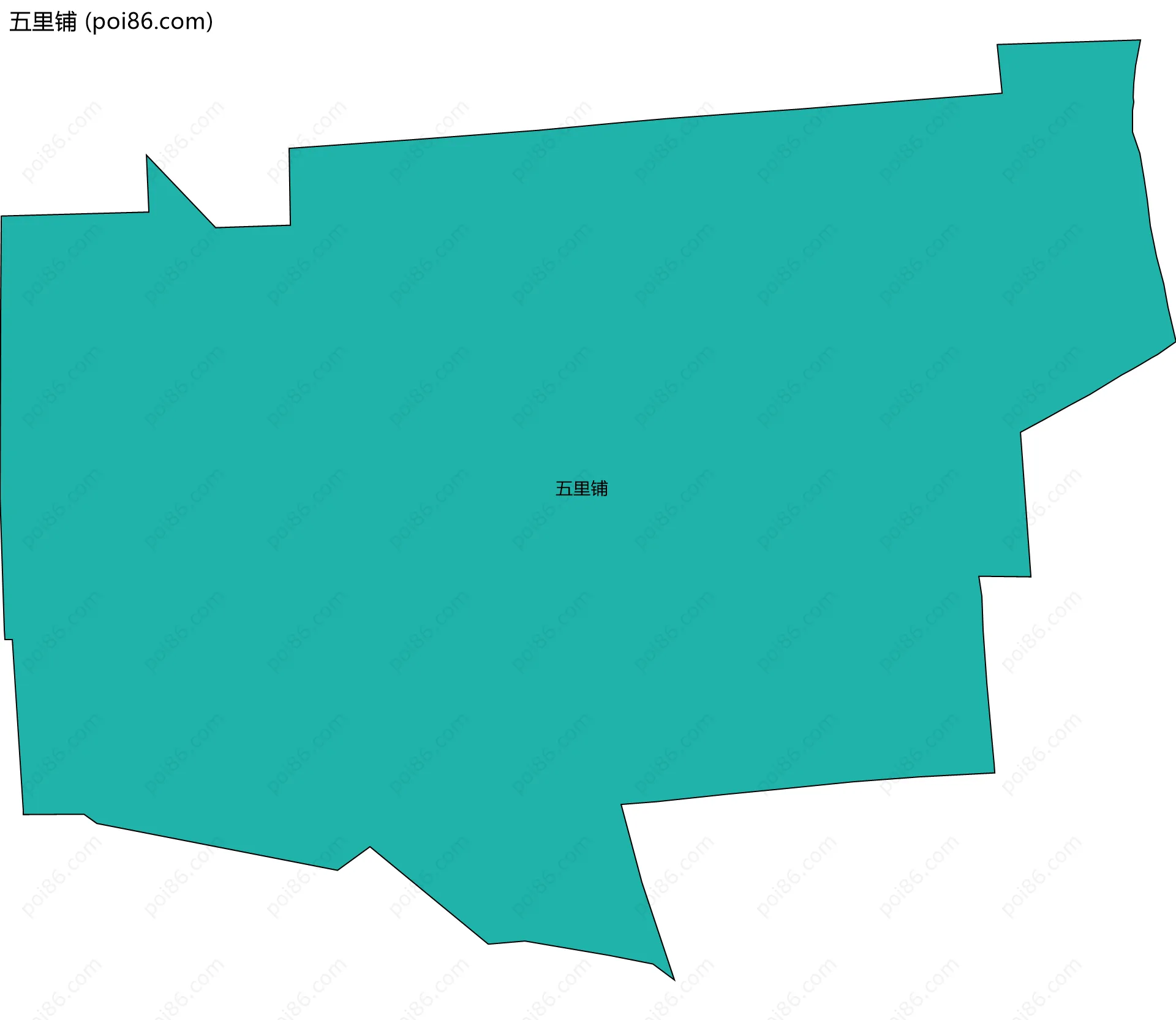 五里铺边界地图
