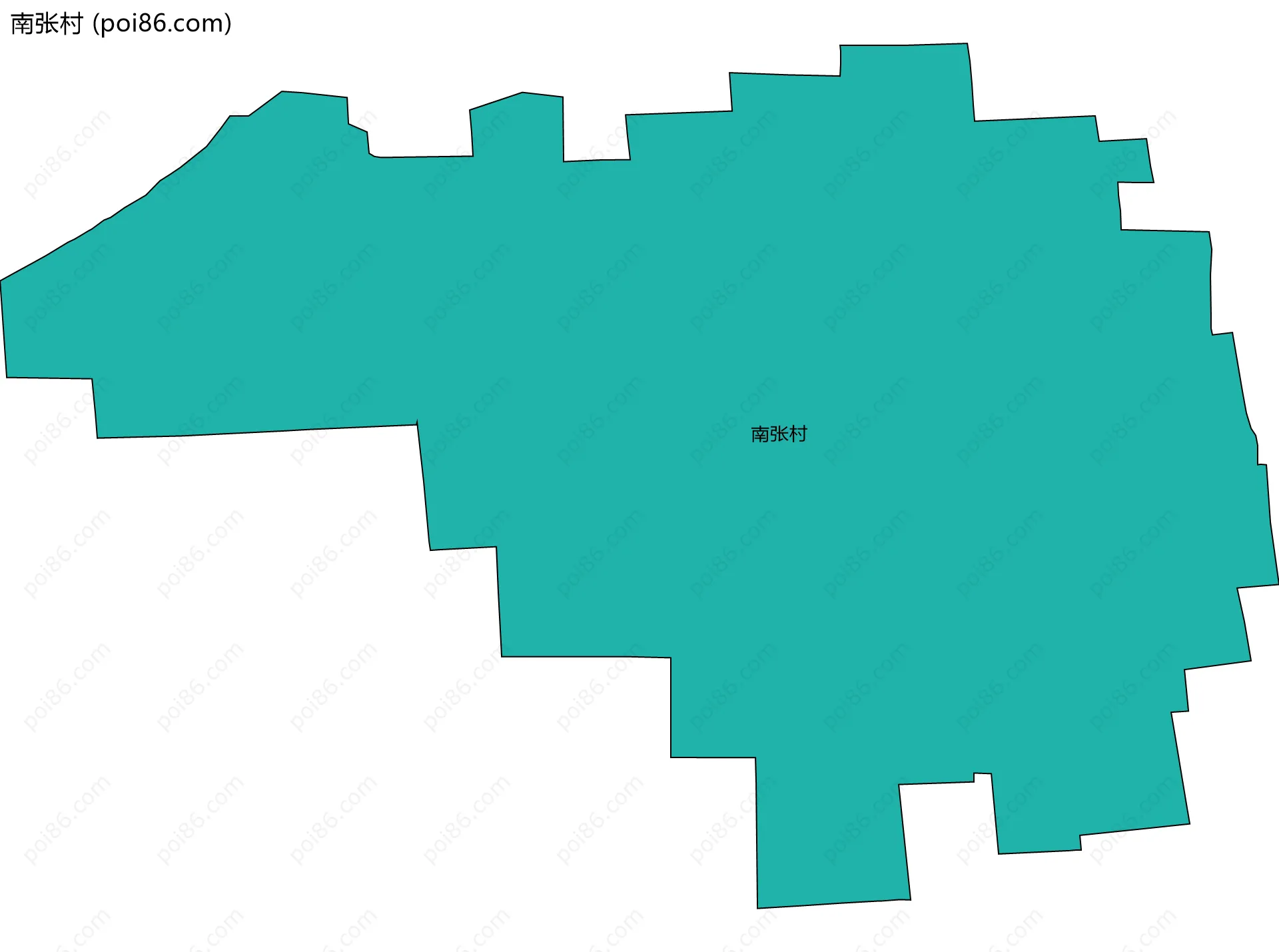 南张村边界地图