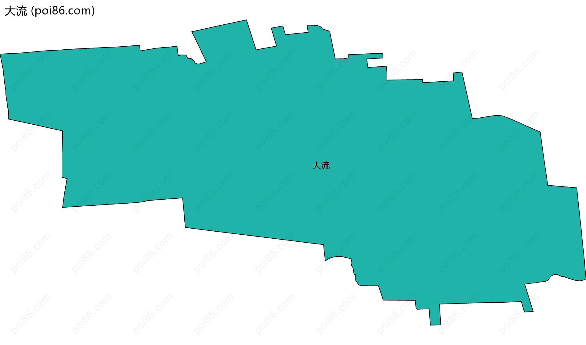 大流边界地图