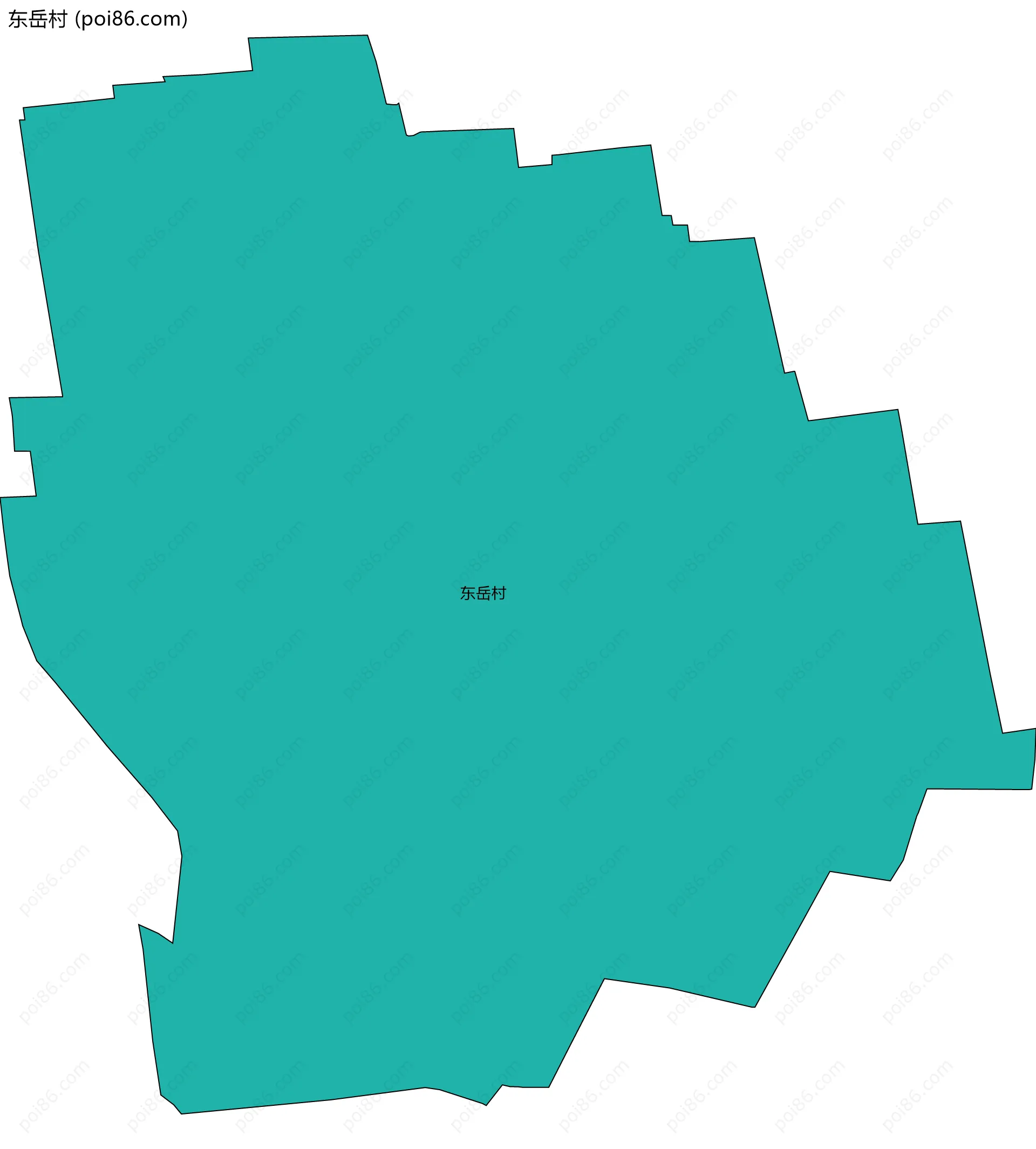 东岳村边界地图