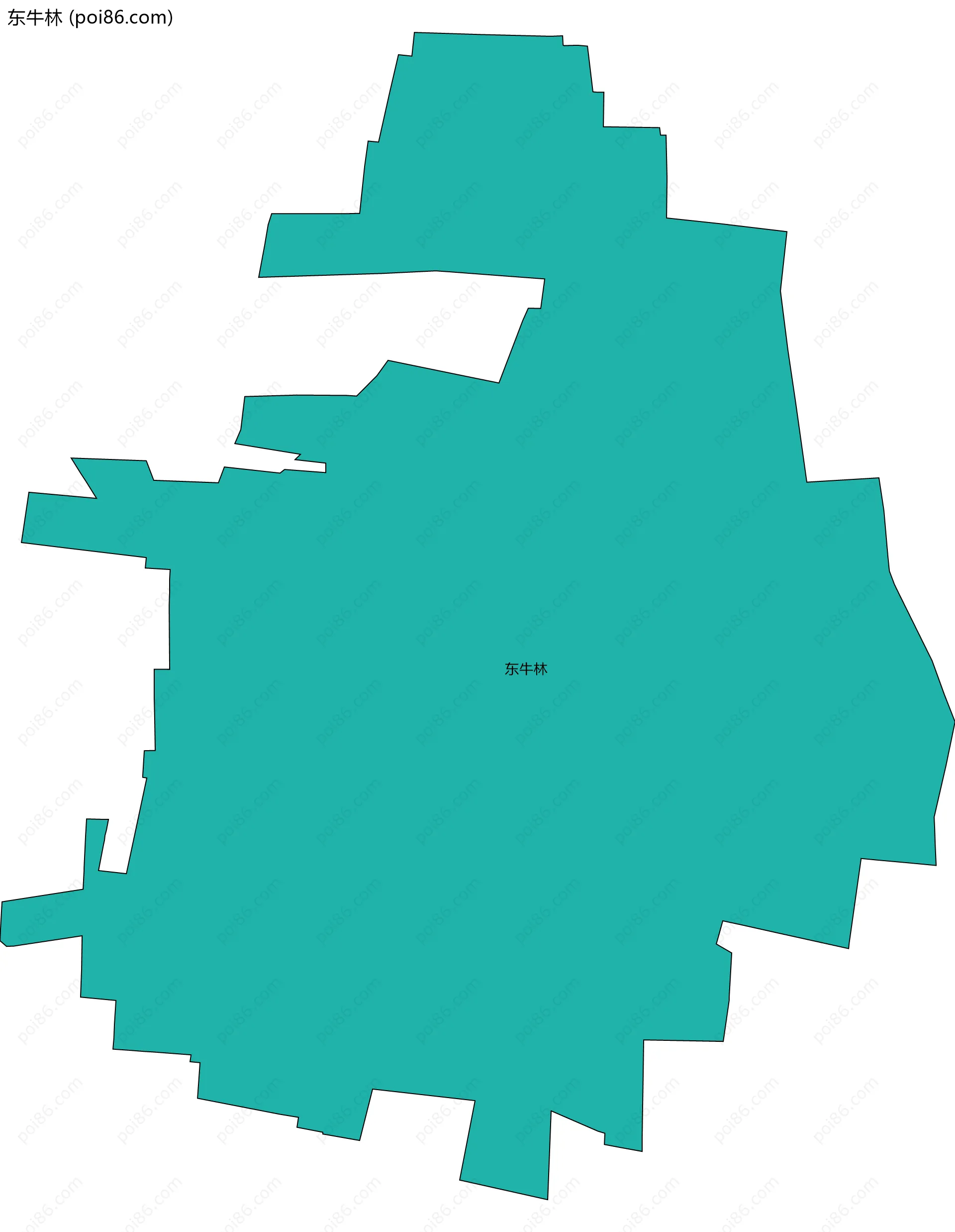 东牛林边界地图