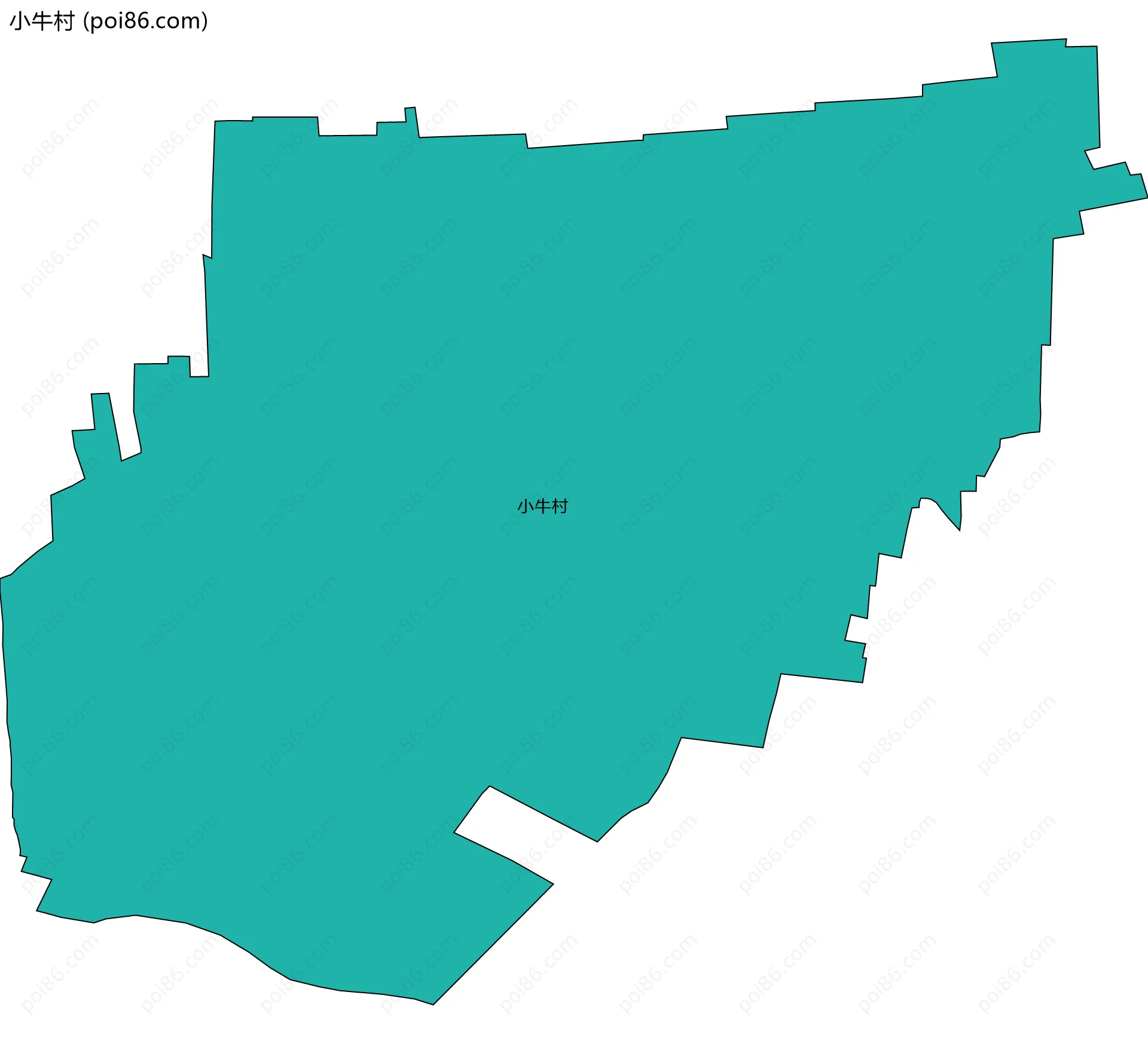 小牛村边界地图