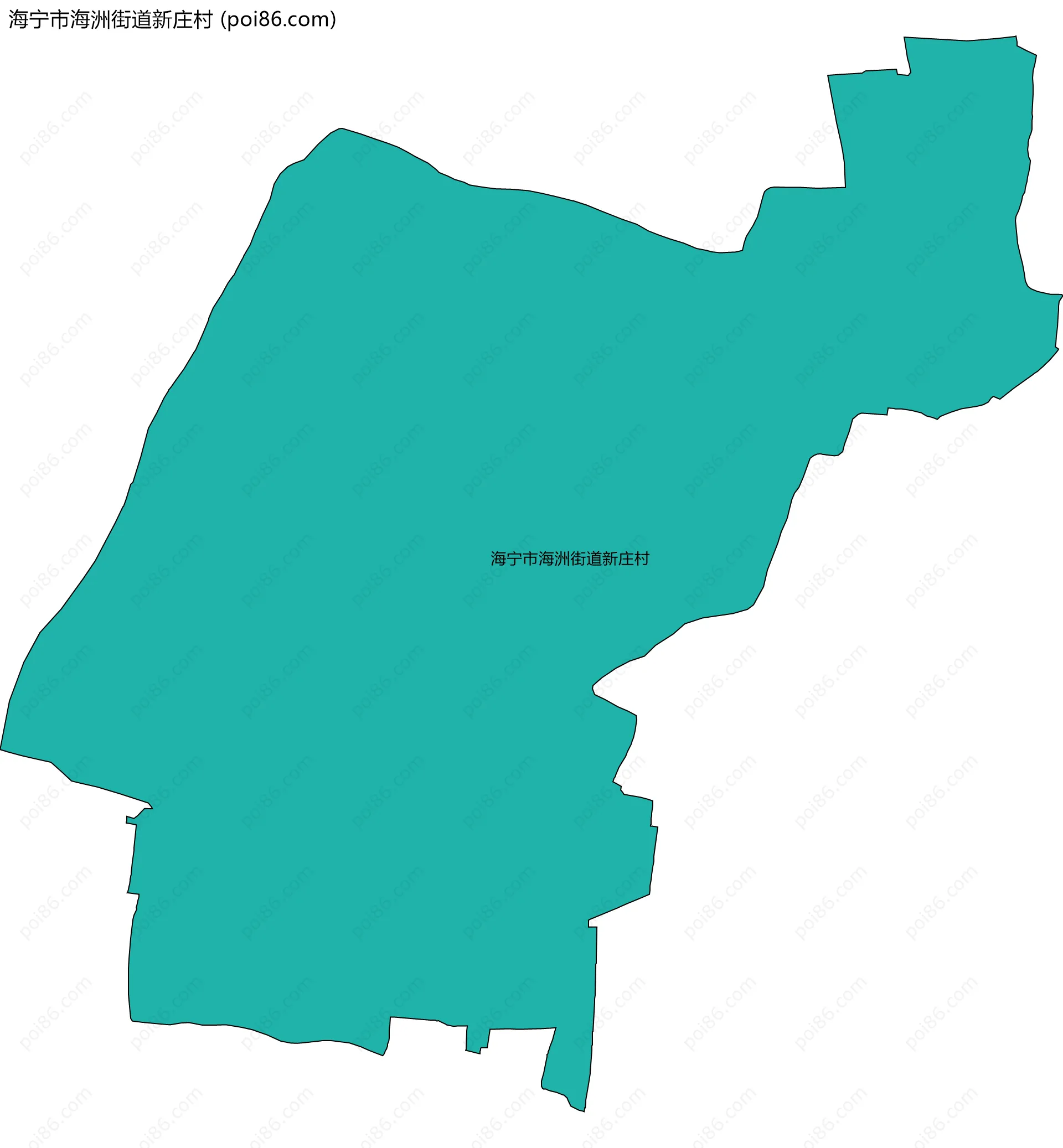 海宁市海洲街道新庄村边界地图