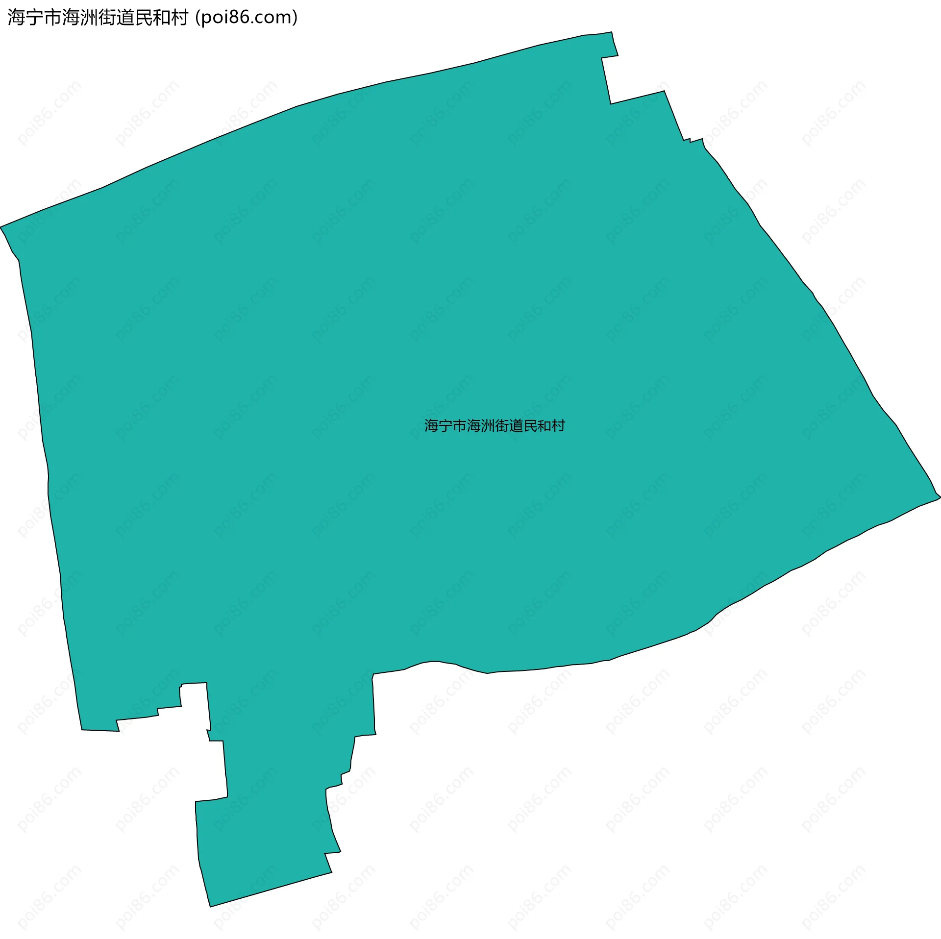 海宁市海洲街道民和村边界地图