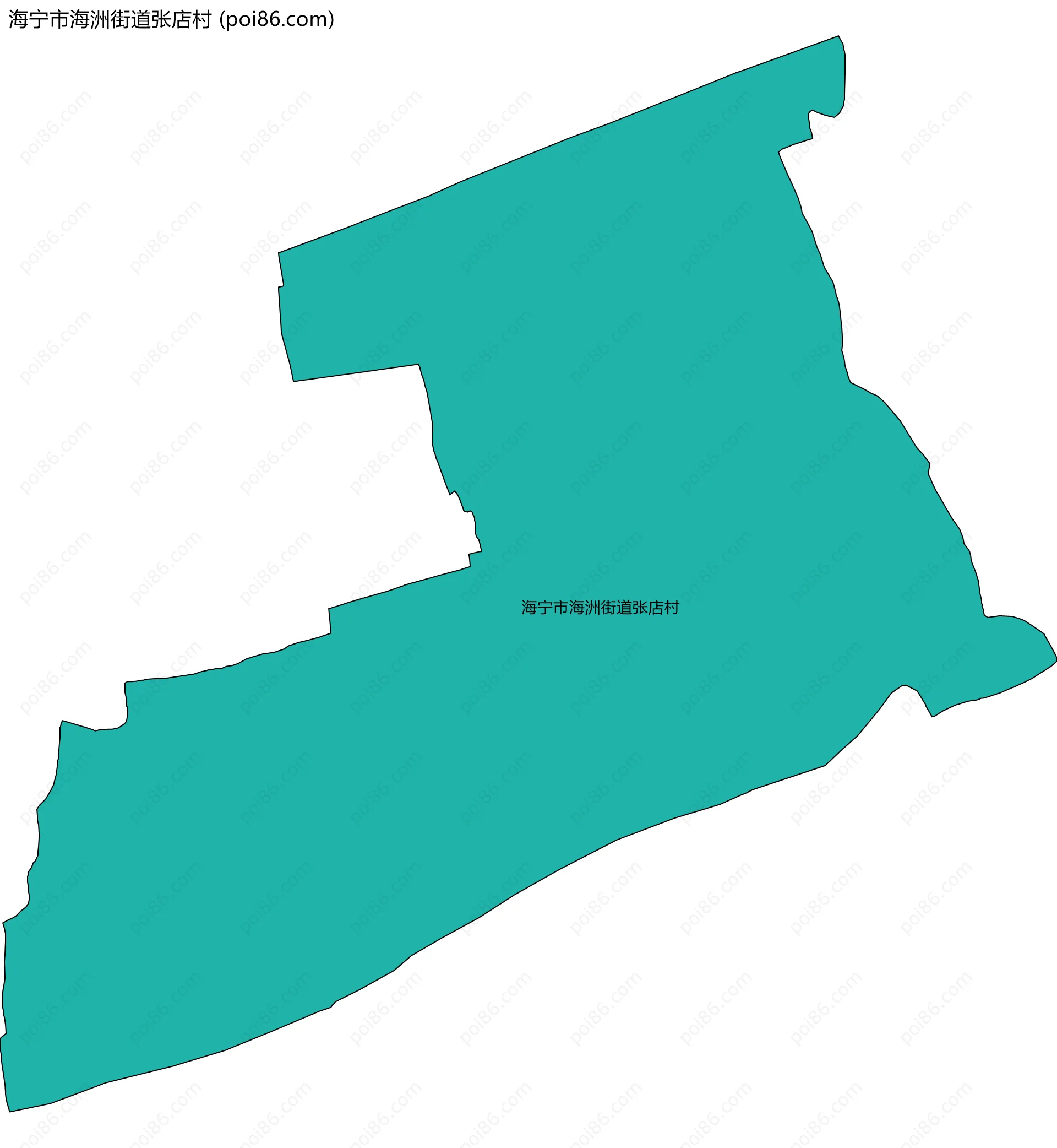 海宁市海洲街道张店村边界地图