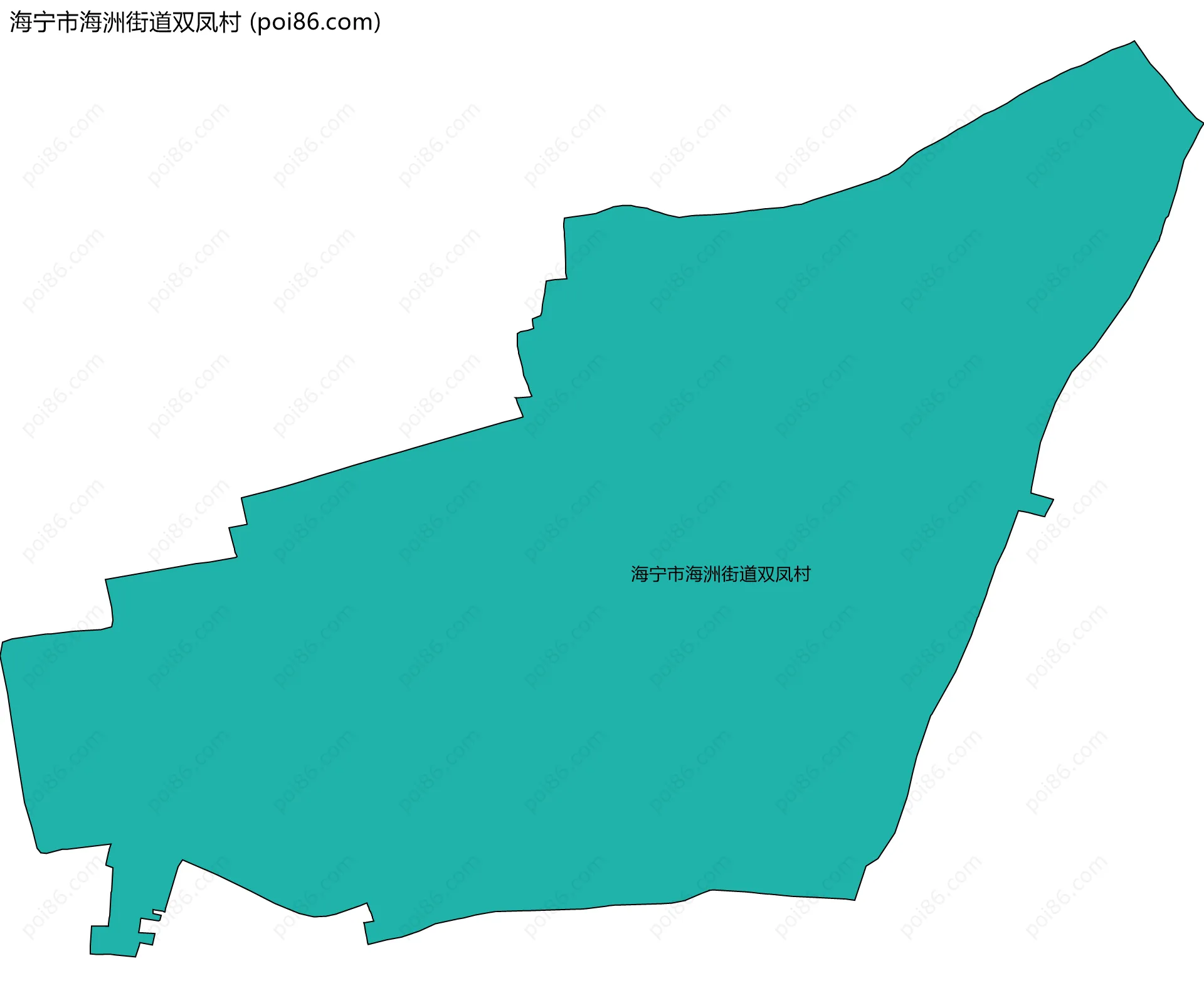 海宁市海洲街道双凤村边界地图