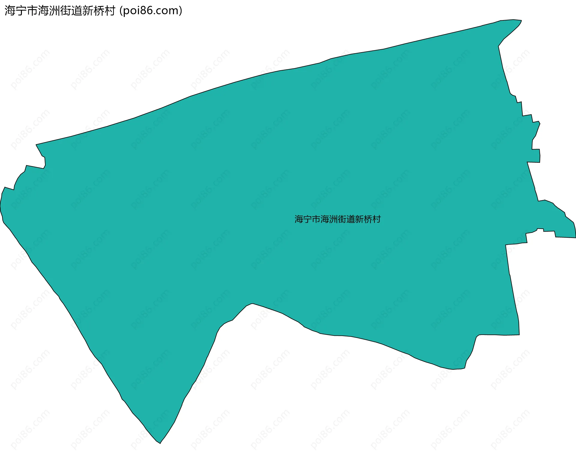 海宁市海洲街道新桥村边界地图