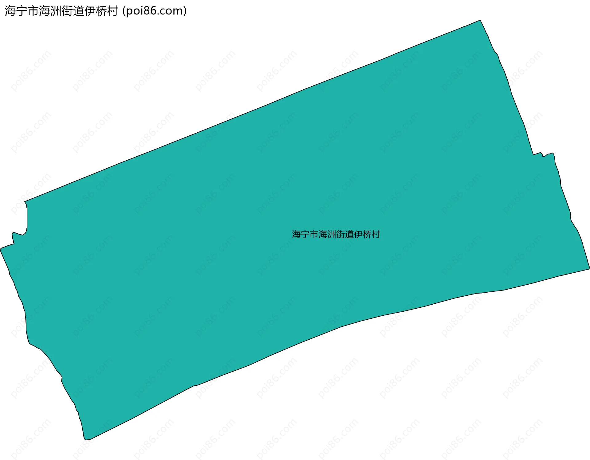 海宁市海洲街道伊桥村边界地图