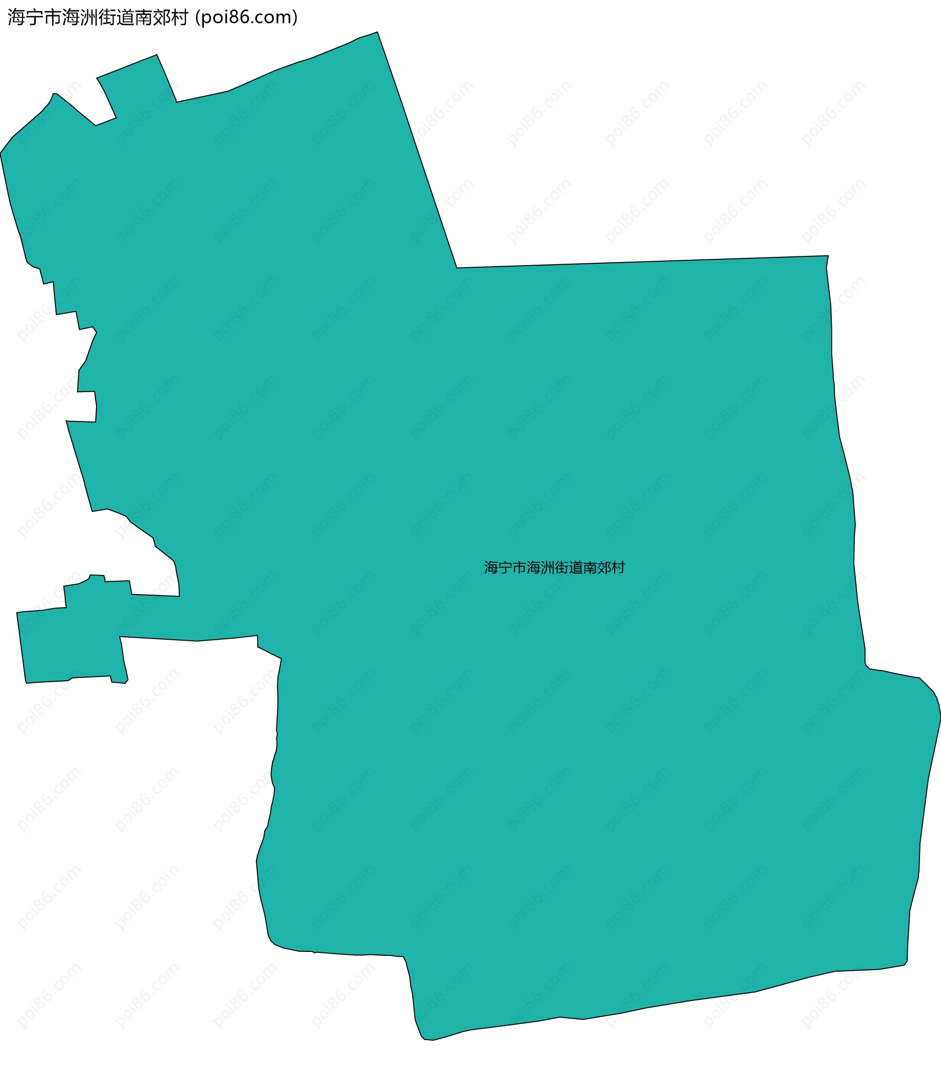 海宁市海洲街道南郊村边界地图