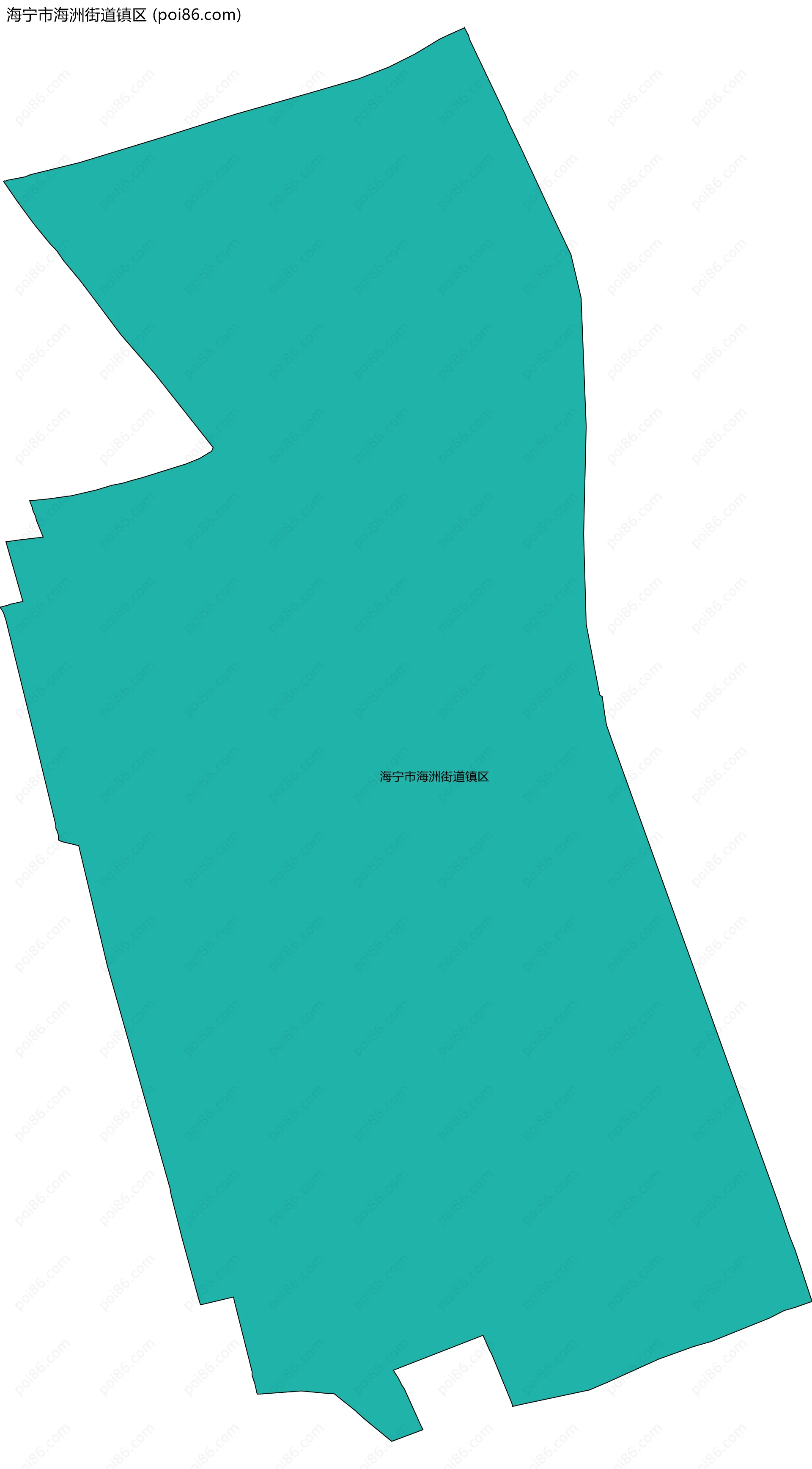 海宁市海洲街道镇区边界地图