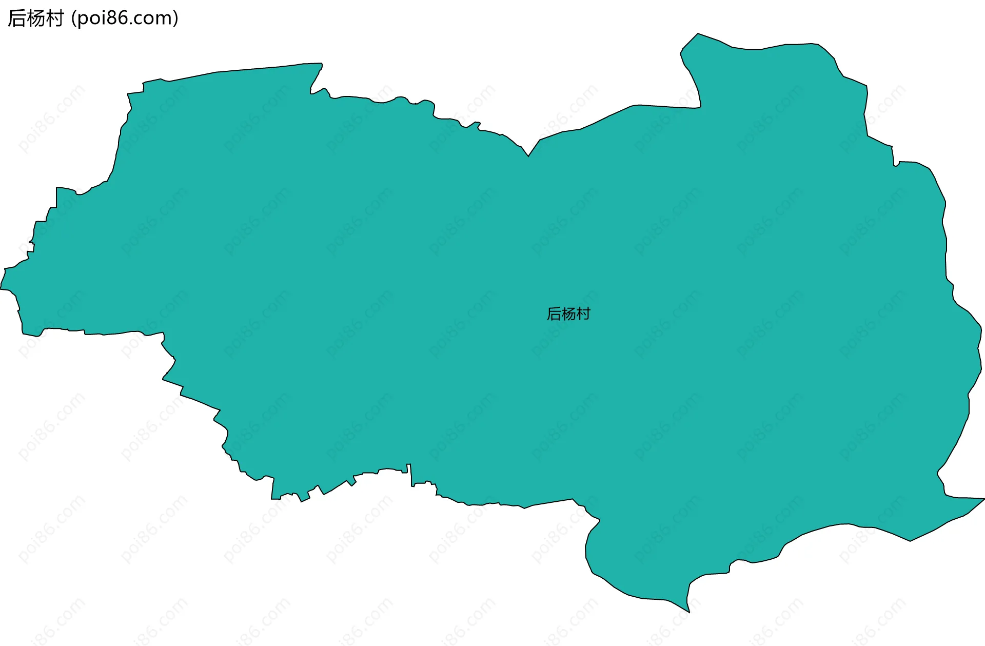 后杨村边界地图