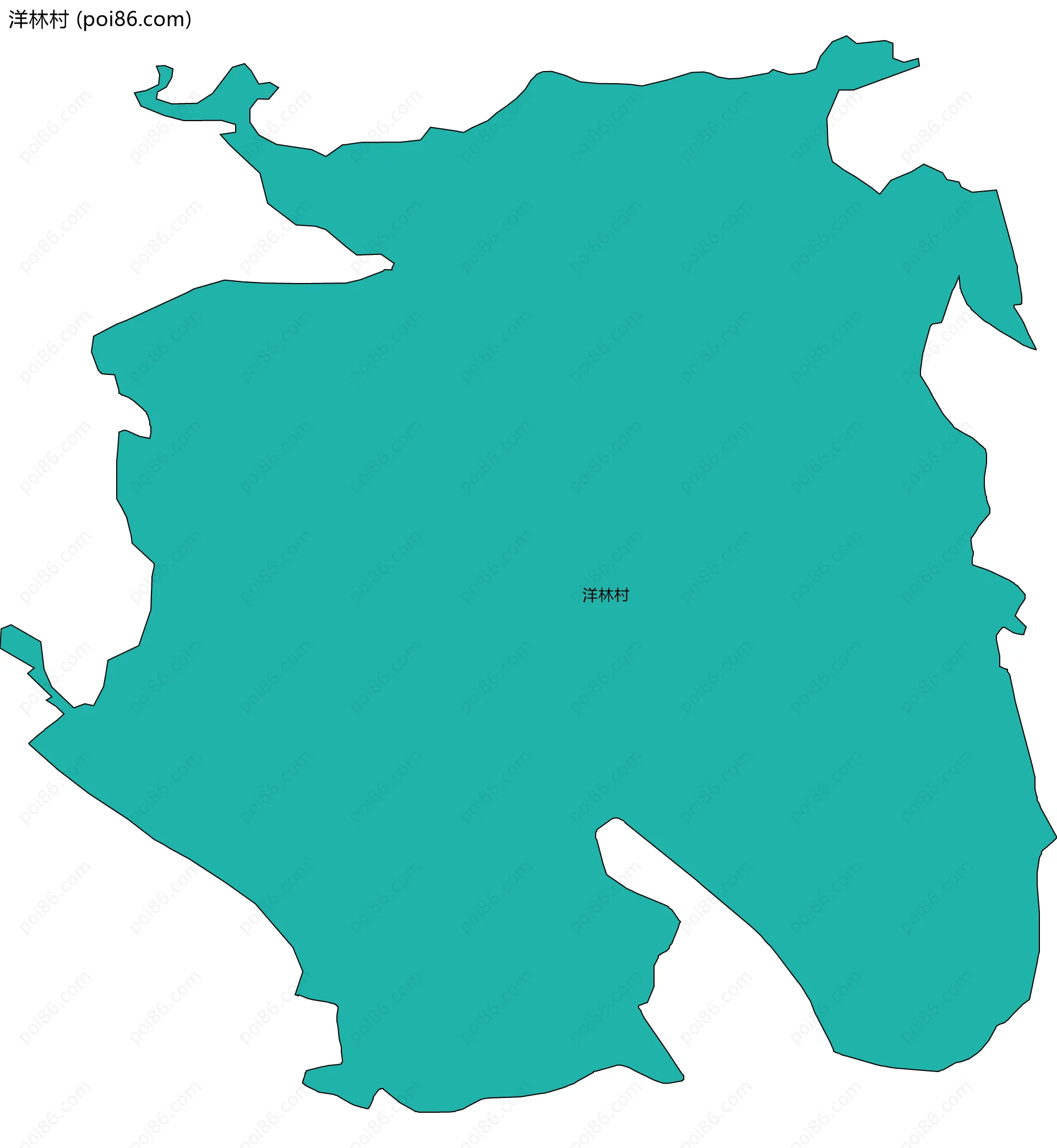 洋林村边界地图