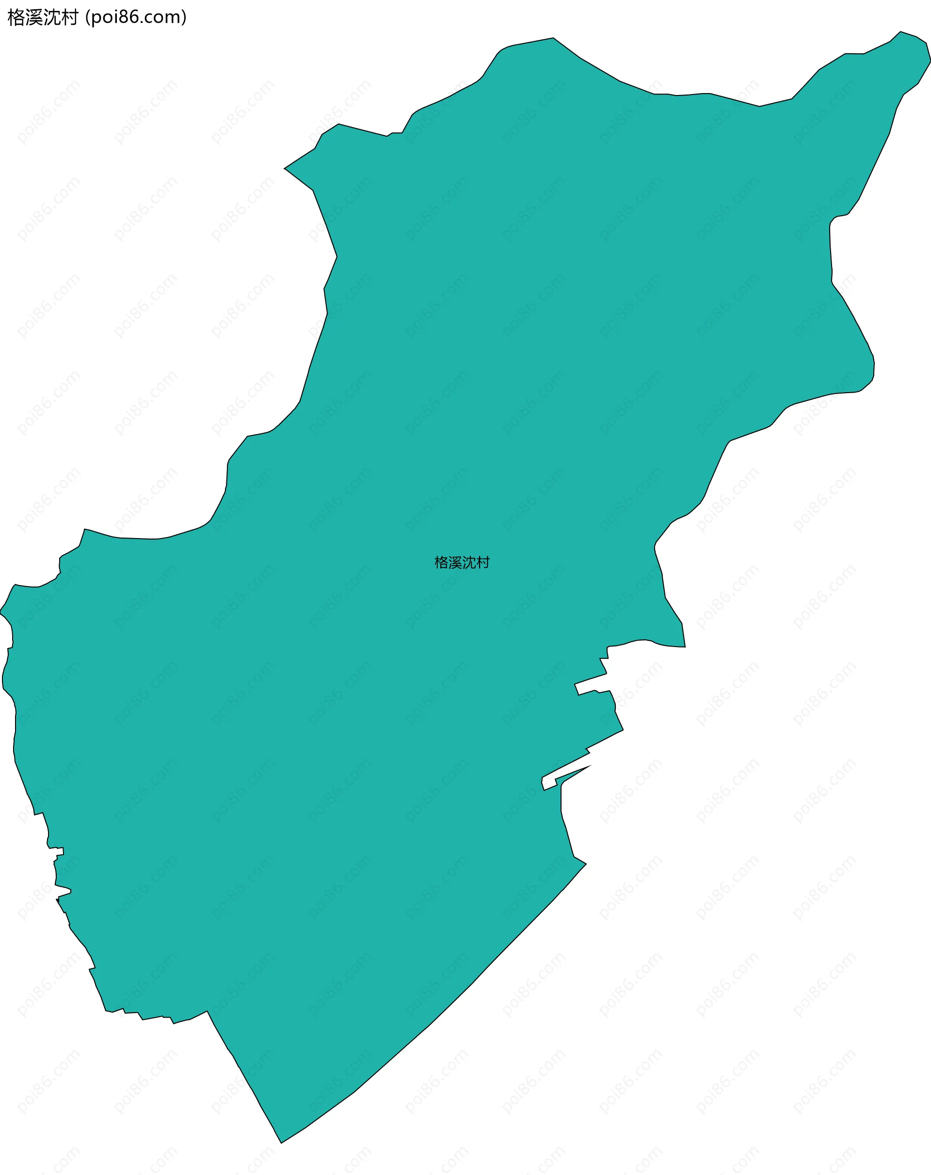 格溪沈村边界地图