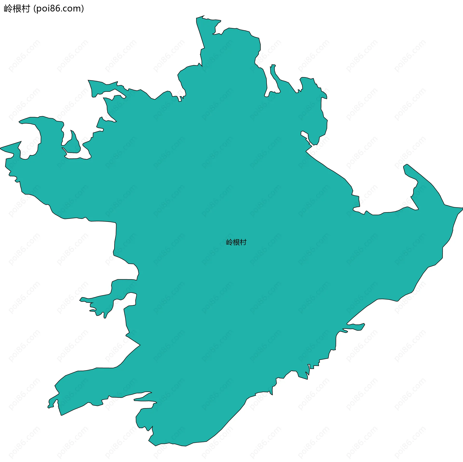 岭根村边界地图