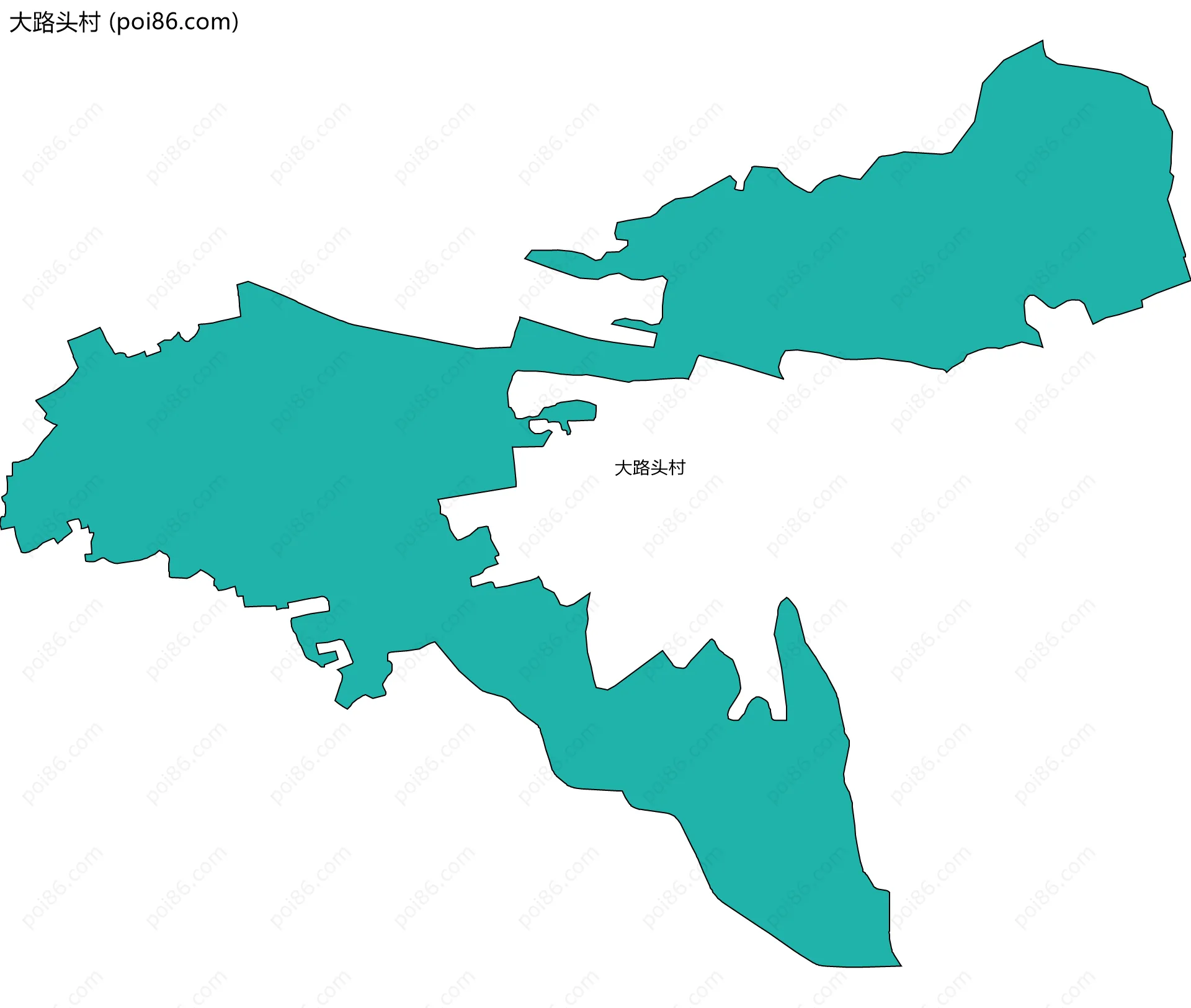 大路头村边界地图