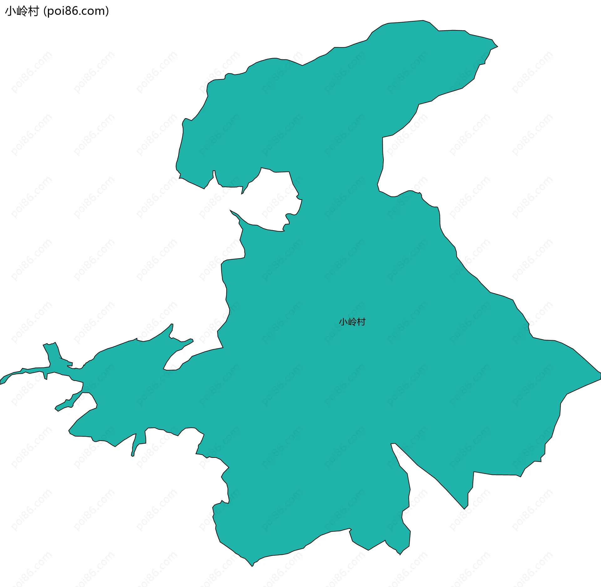 小岭村边界地图