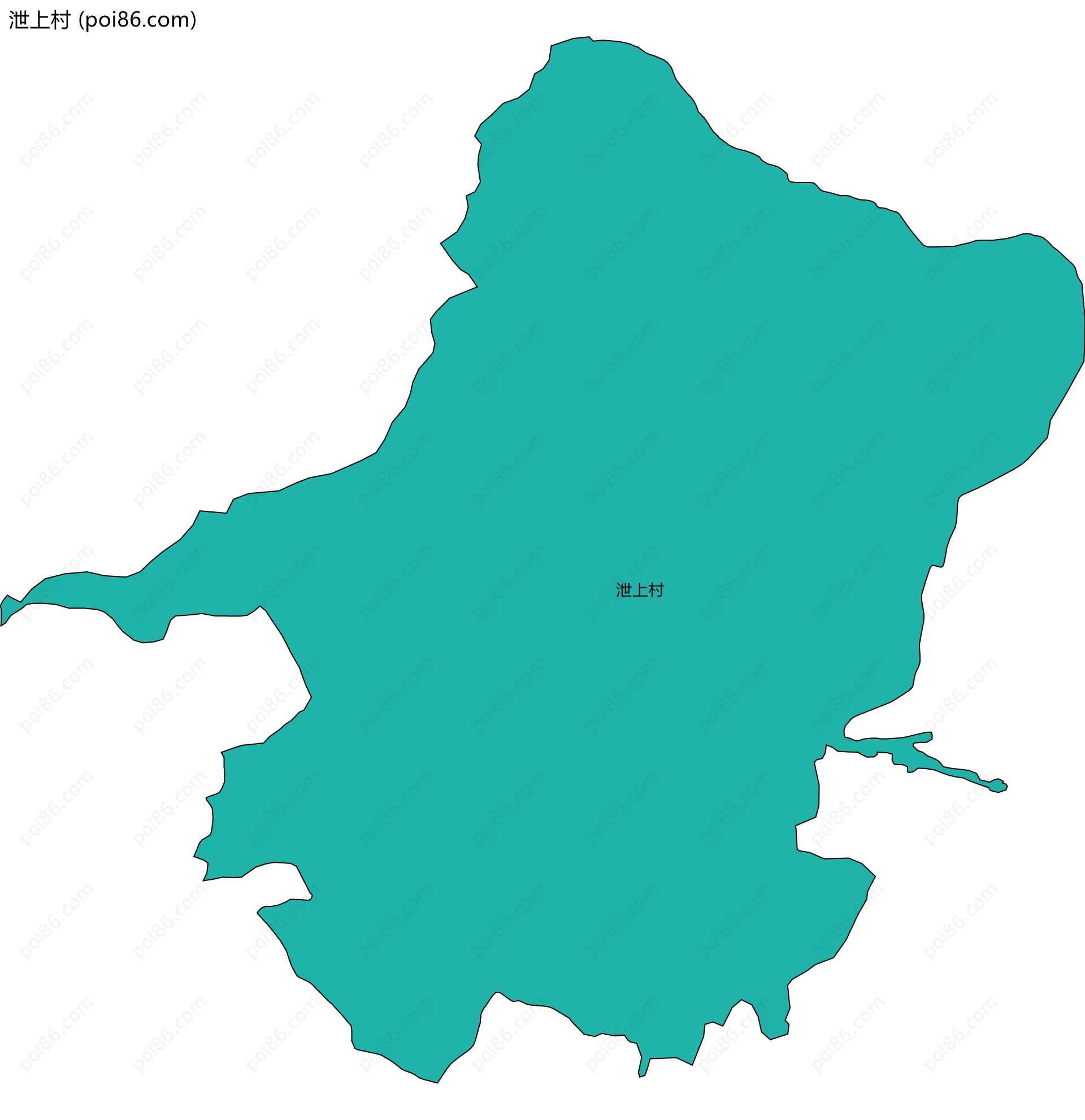 泄上村边界地图