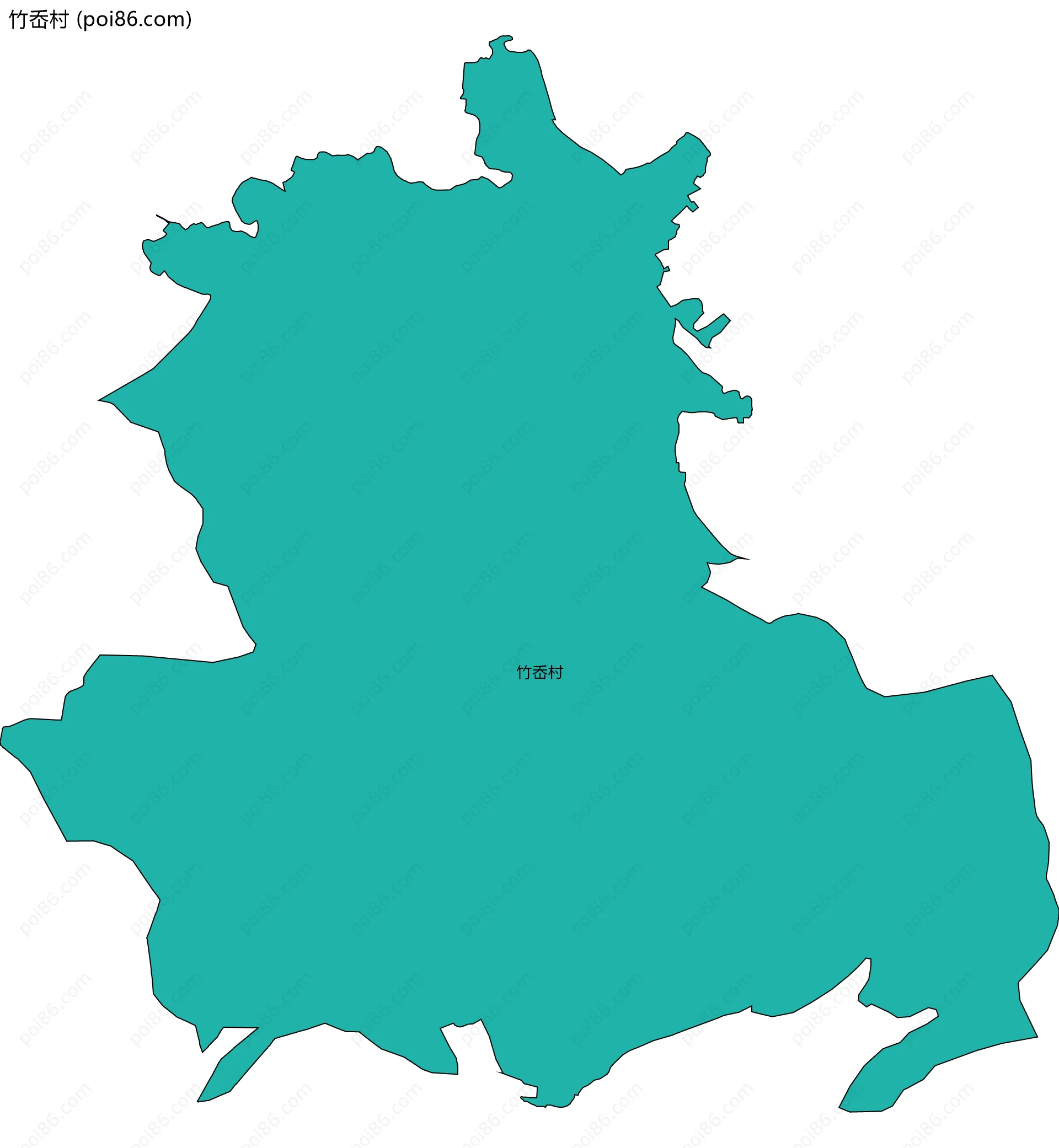 竹岙村边界地图